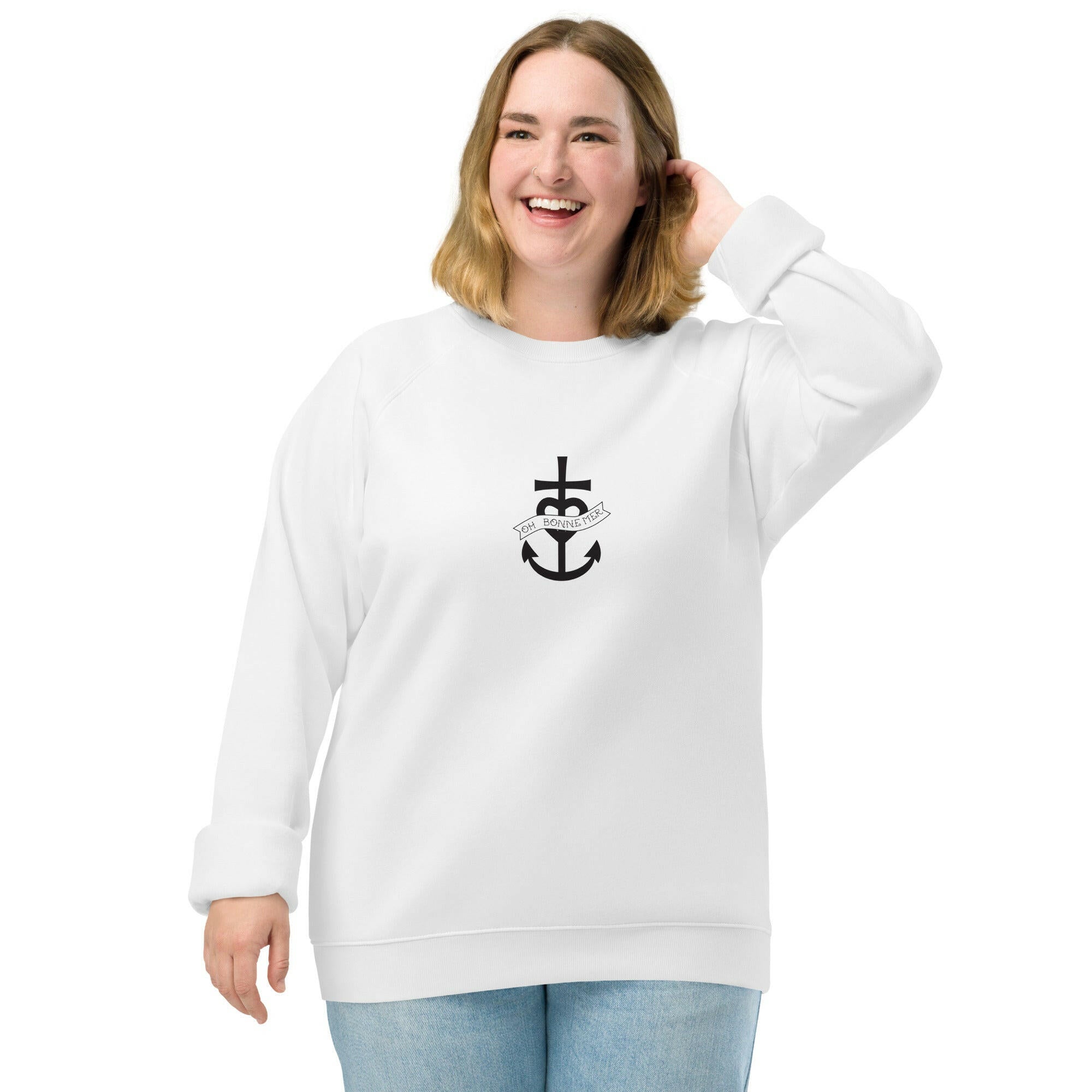 Unisex organic raglan sweatshirt Oh Bonne Mer 1