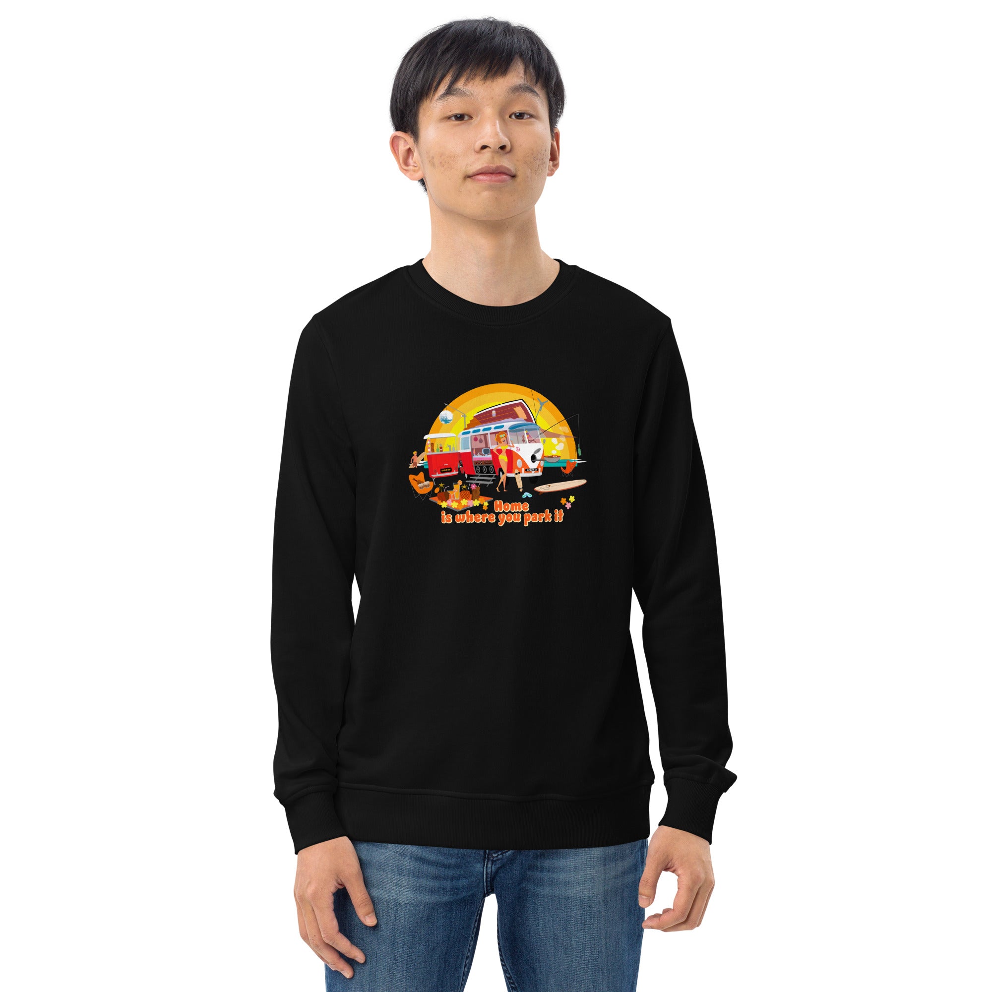 Unisex organic sweatshirt Ultra Combi Home is where you park it