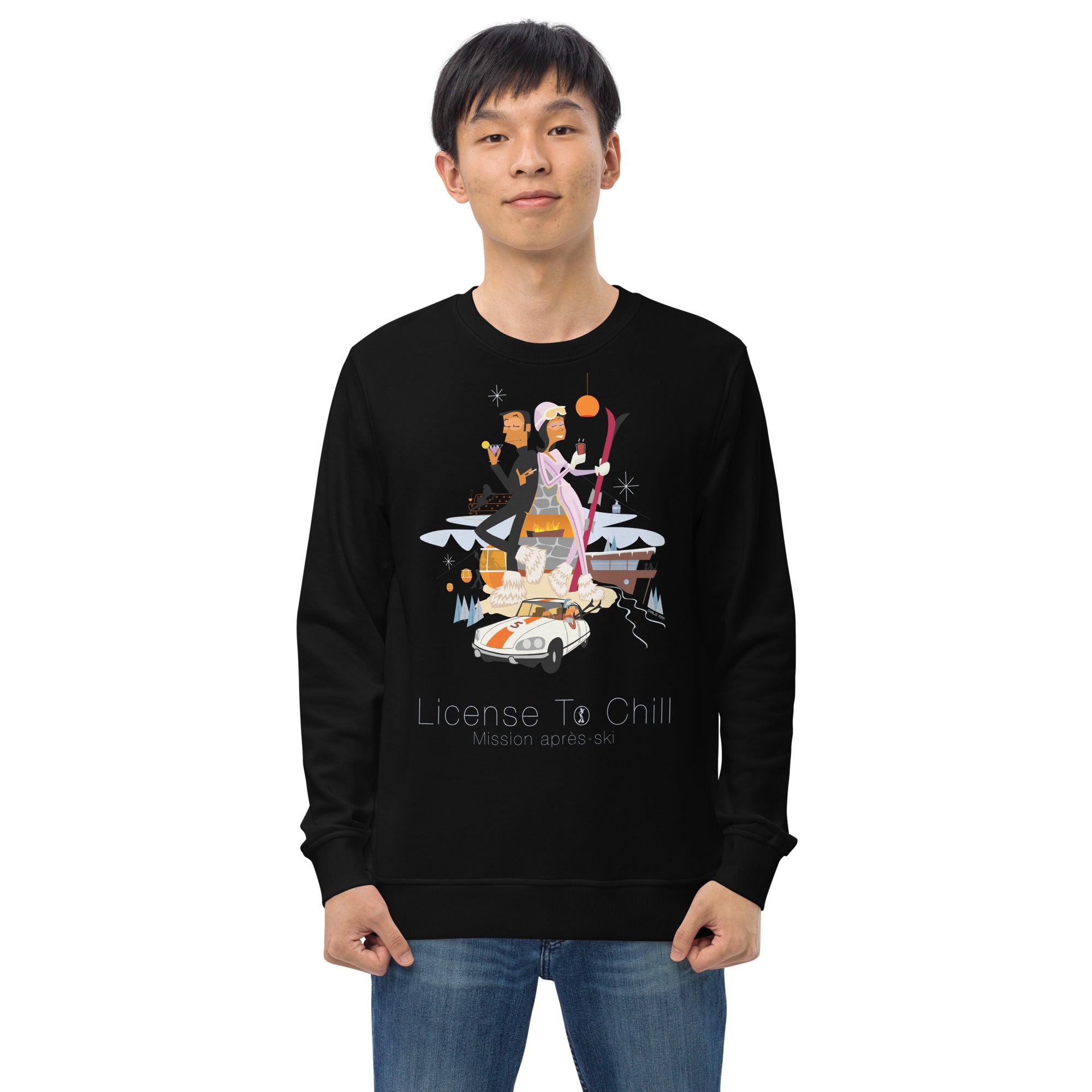 Unisex organic sweatshirt License To Chill Mission Après-Ski