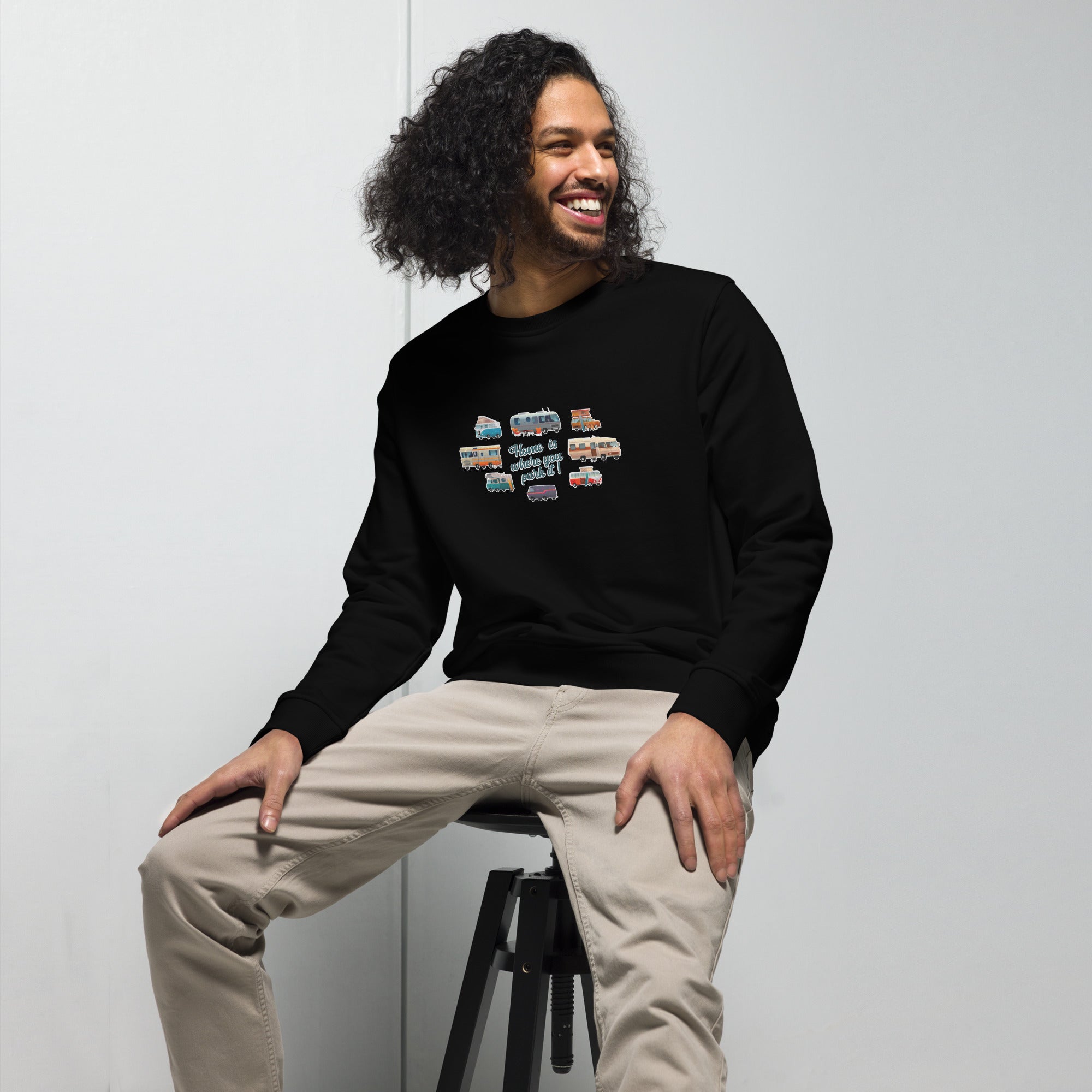 Unisex organic sweatshirt Square Vintage Campers