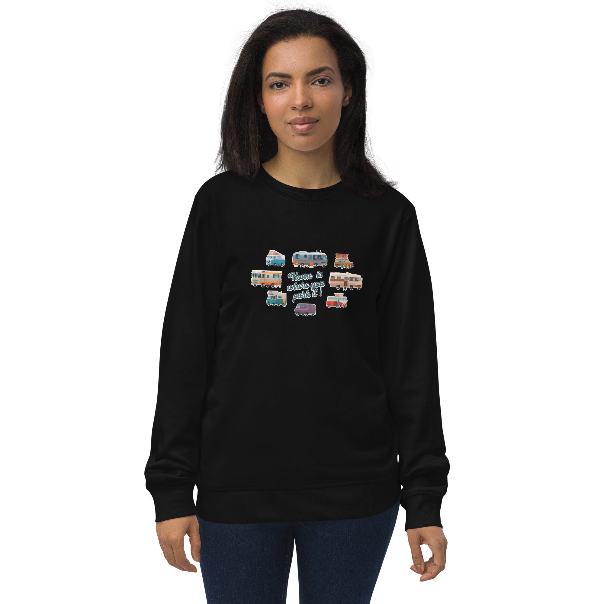 Unisex organic sweatshirt Square Vintage Campers