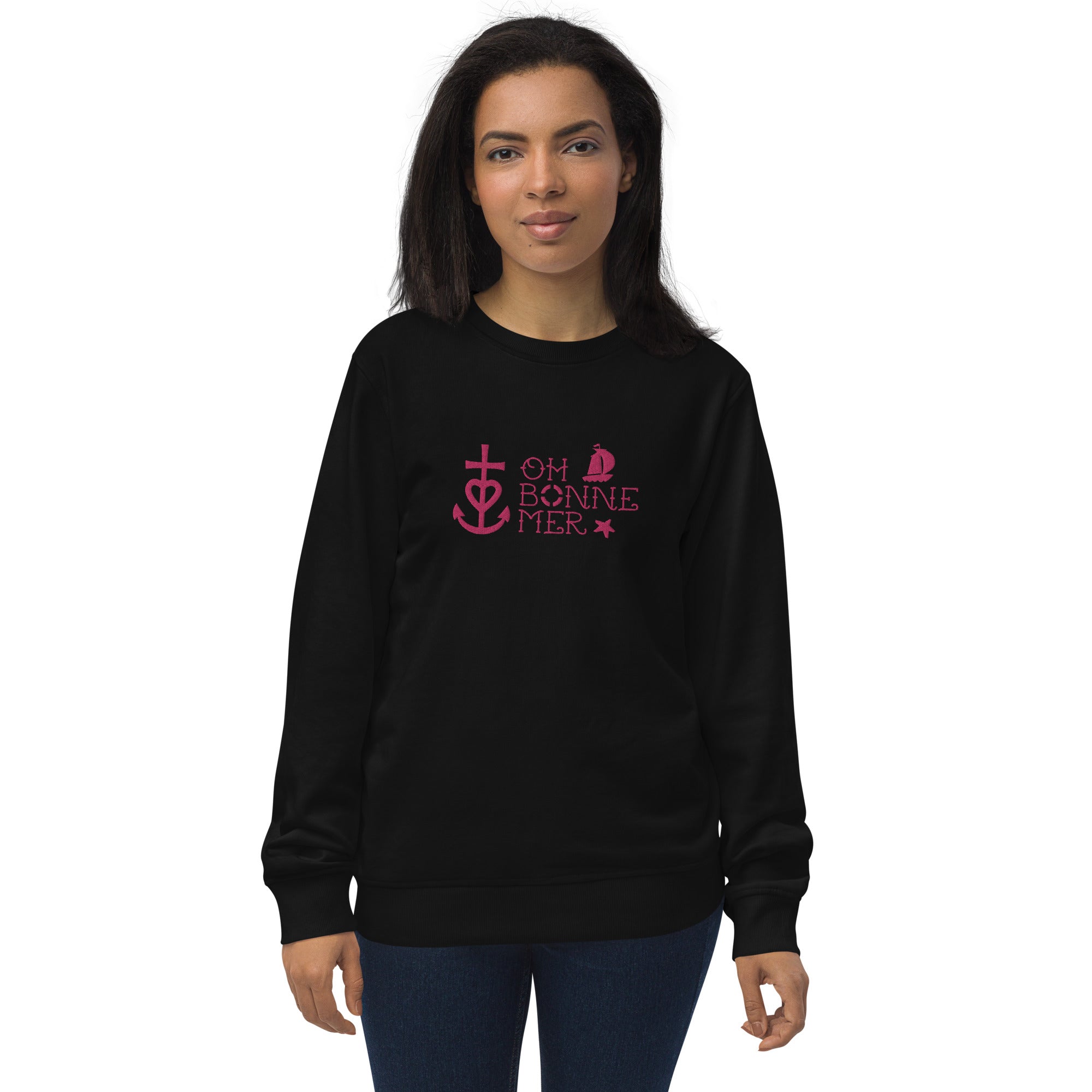 Sweat écologique unisexe Oh Bonne Mer 2 flamingo brodé