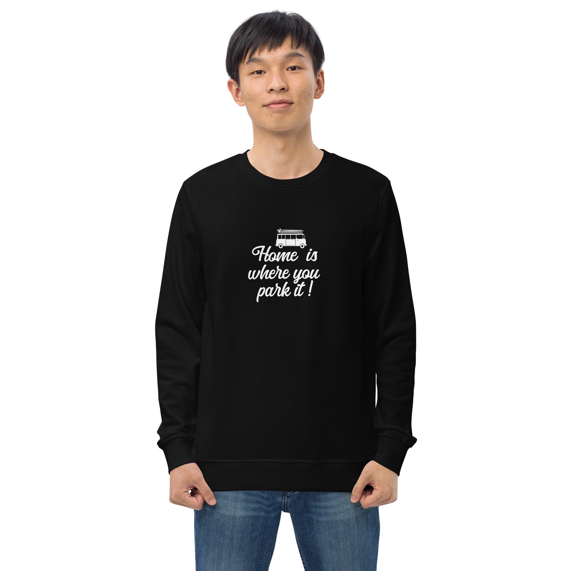 Unisex organic sweatshirt White Surf Combi Home is where you park it