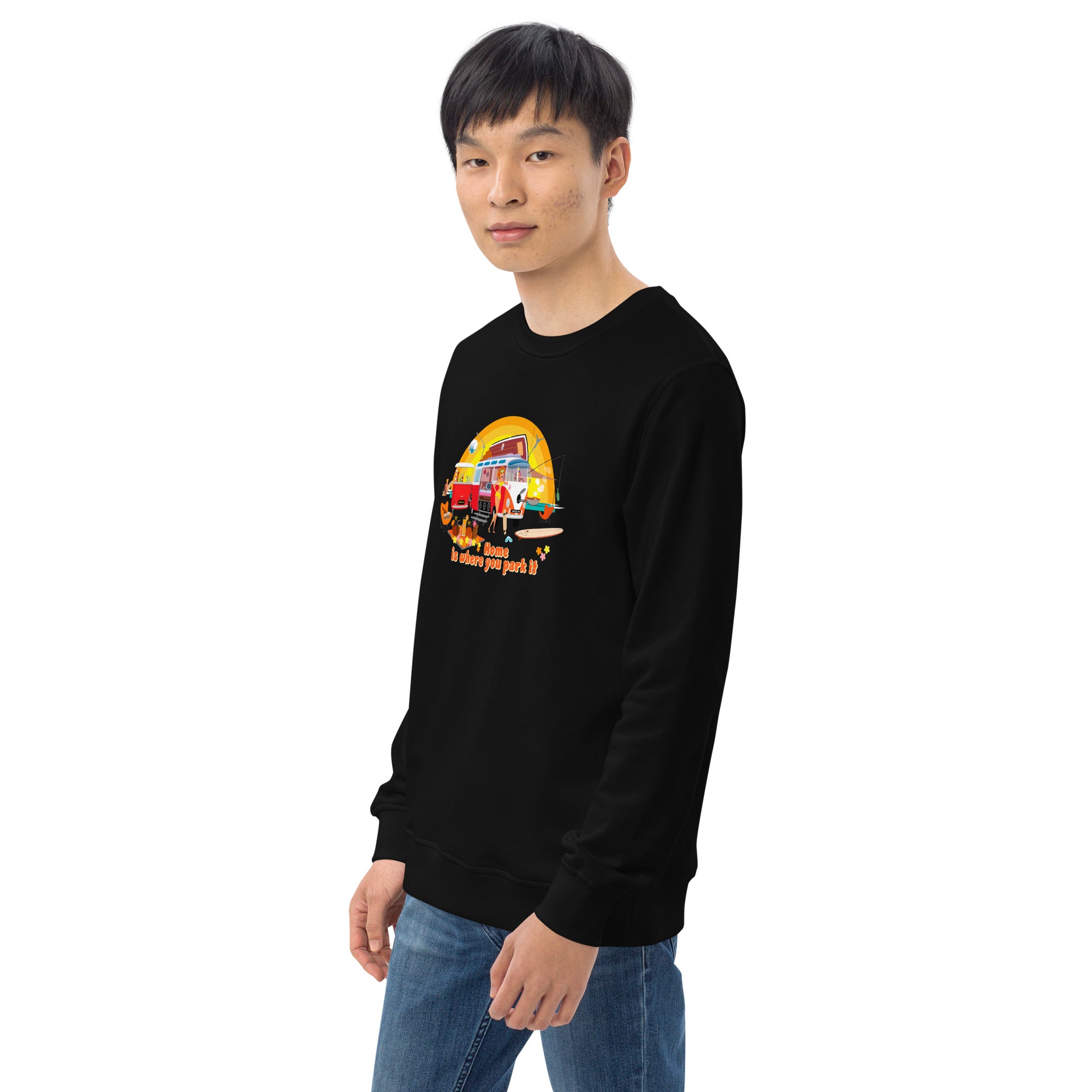 Unisex organic sweatshirt Ultra Combi Home is where you park it