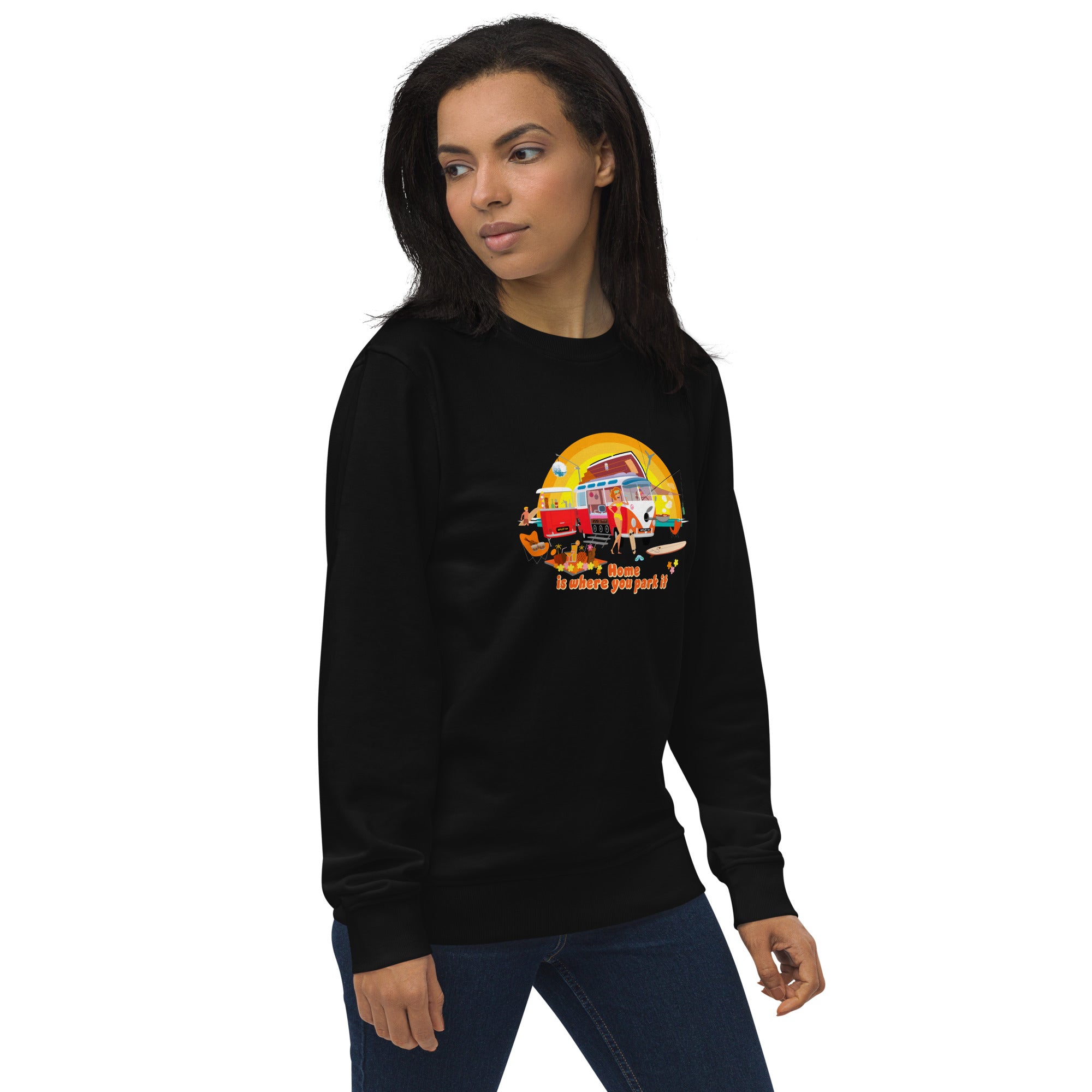 Unisex organic sweatshirt Ultra Combi Home is where you park it