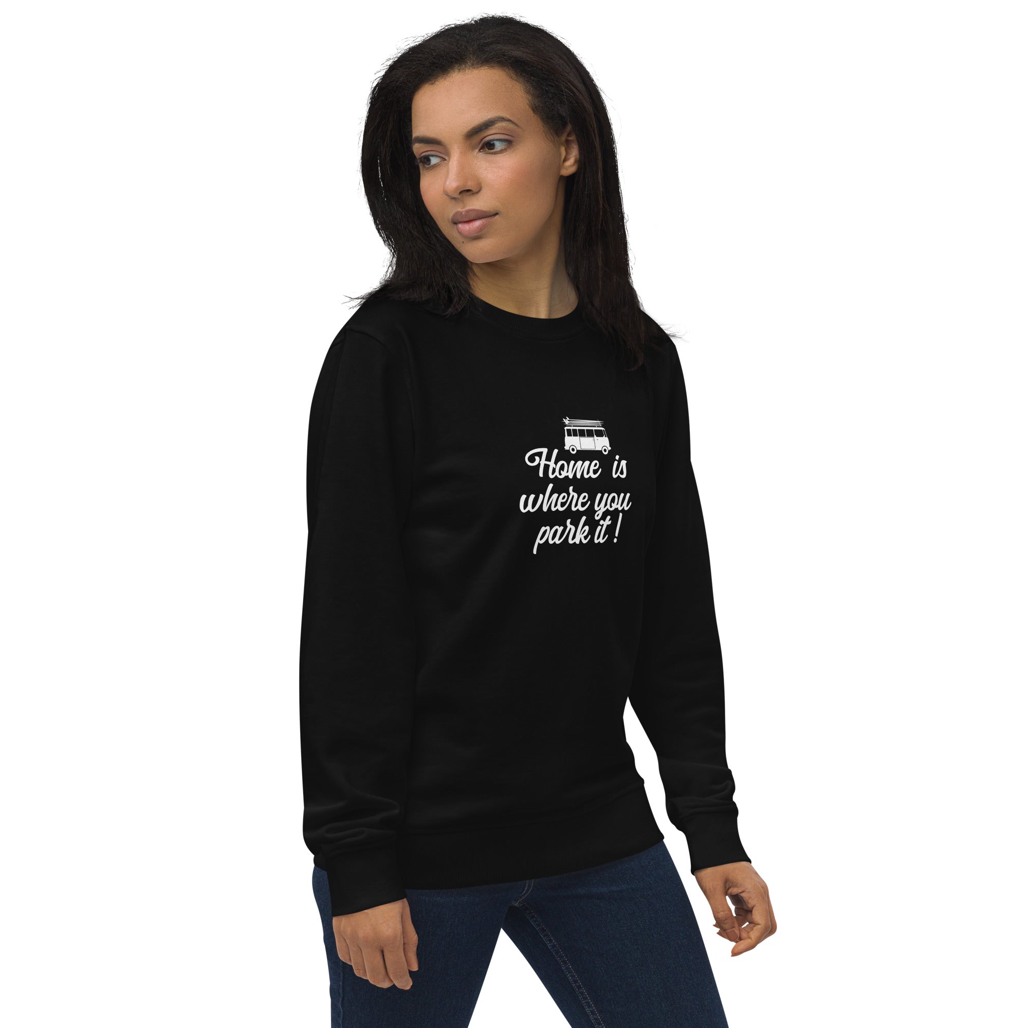 Unisex organic sweatshirt White Surf Combi Home is where you park it