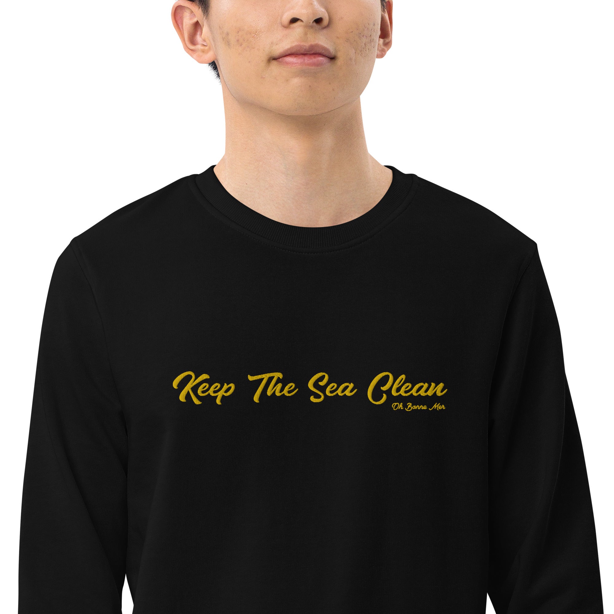 Sweat écologique unisexe Keep The Sea Clean grand motif brodé