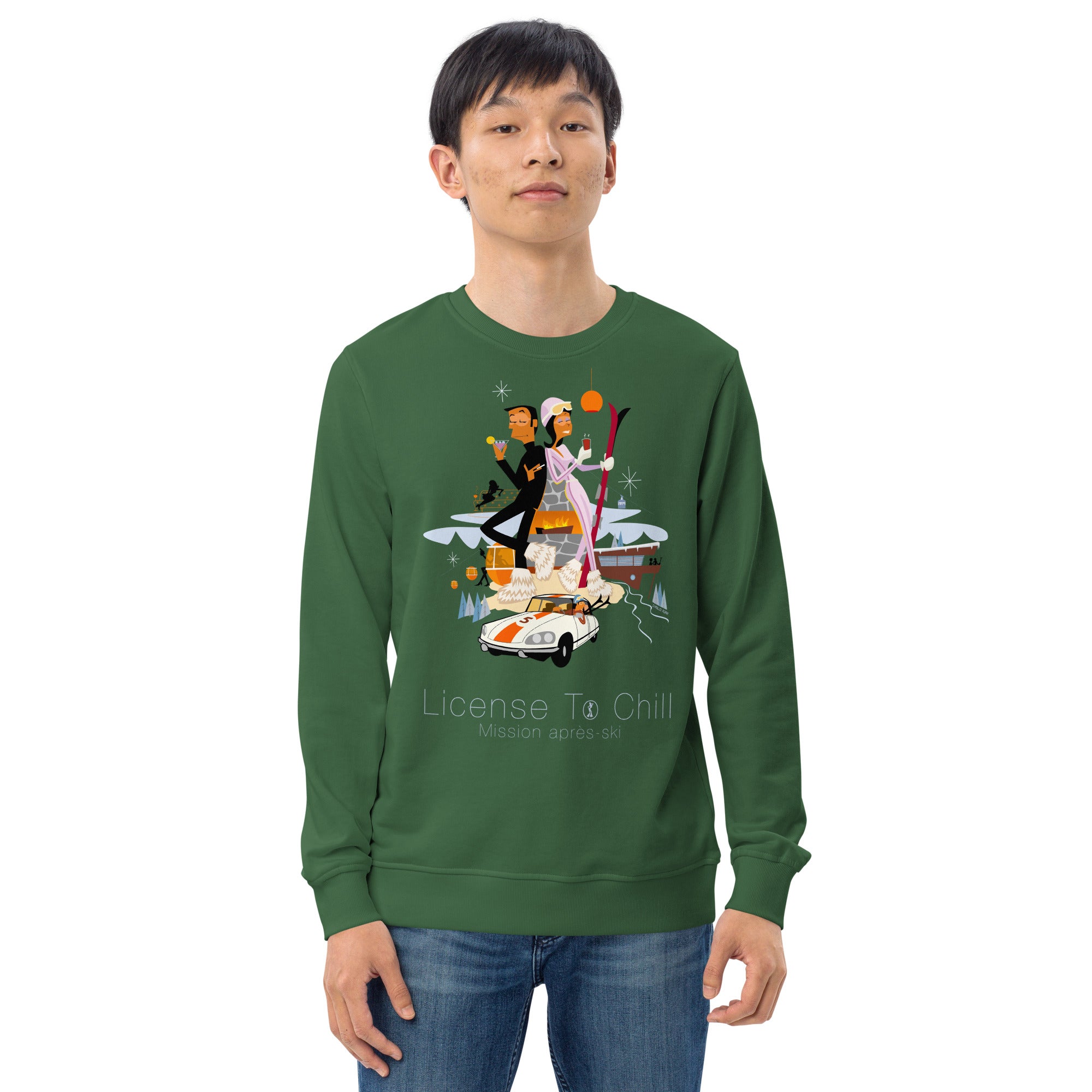 Unisex organic sweatshirt License To Chill Mission Après-Ski