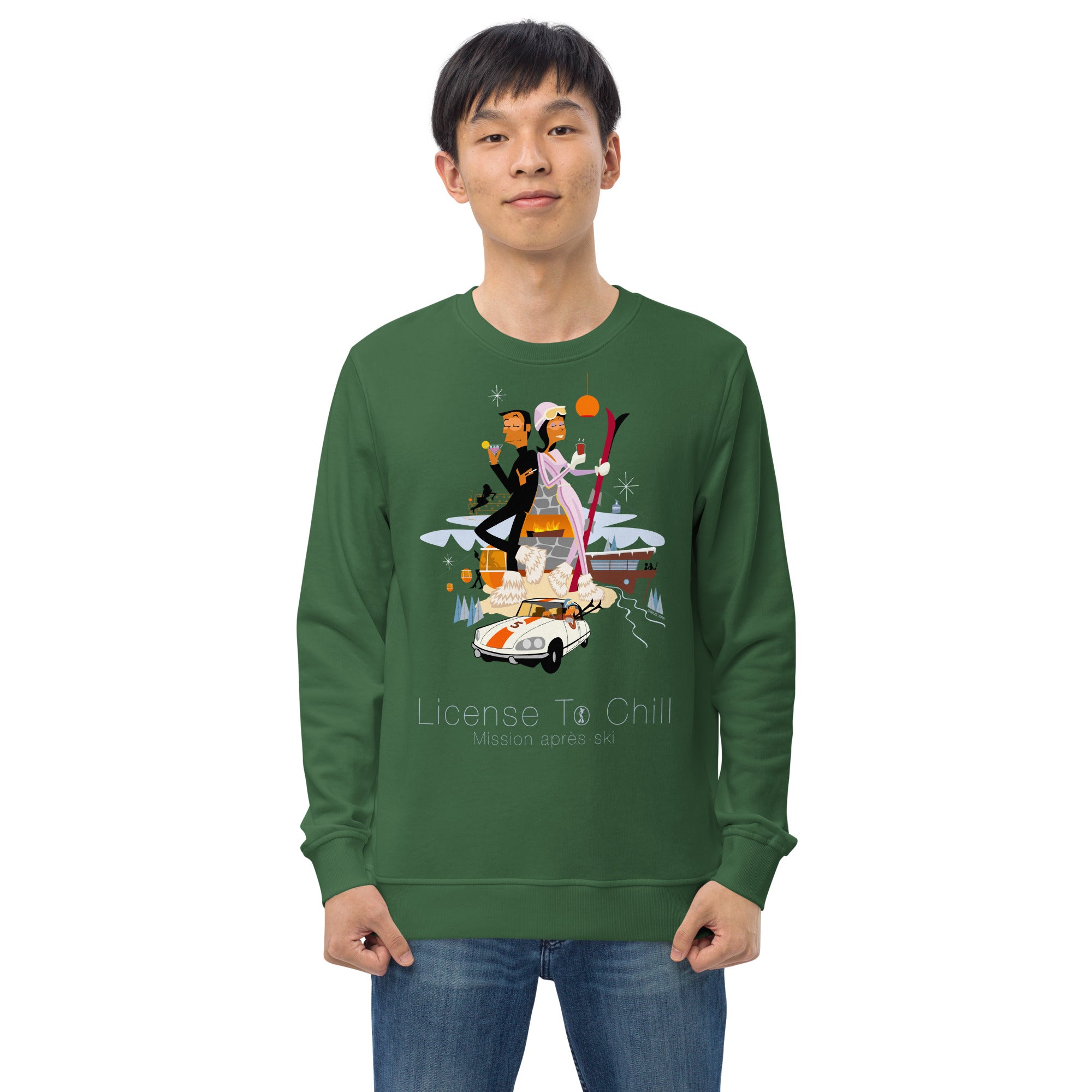 Unisex organic sweatshirt License To Chill Mission Après-Ski