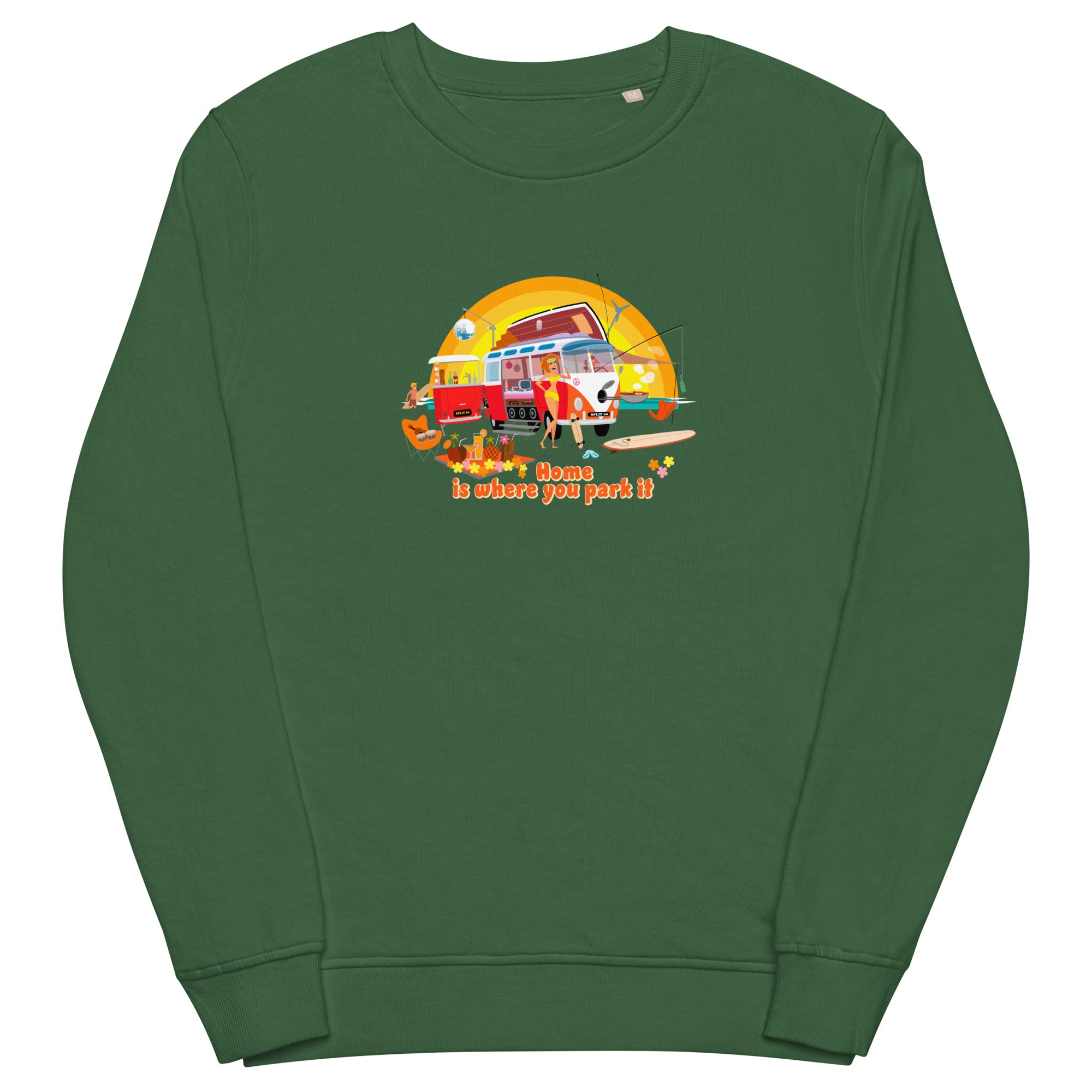 Unisex organic sweatshirt Ultra Combi Home is where you park it