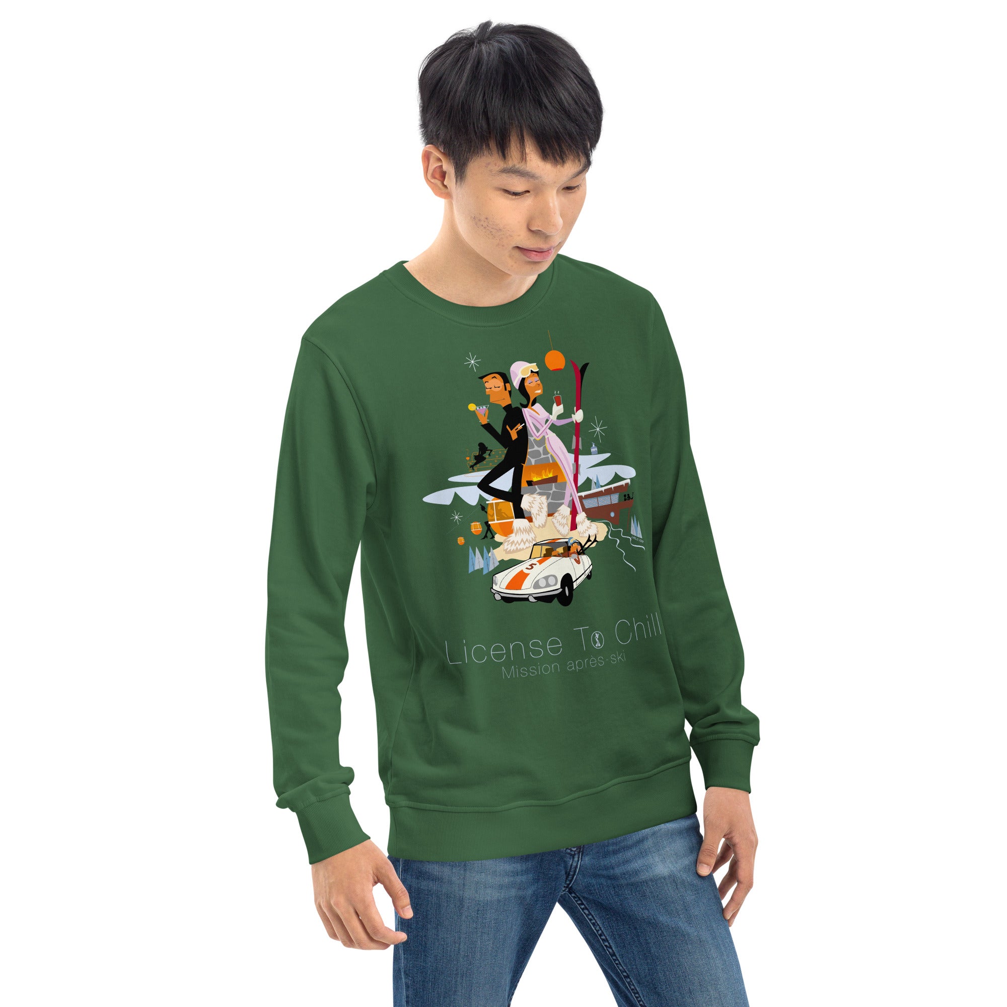 Unisex organic sweatshirt License To Chill Mission Après-Ski