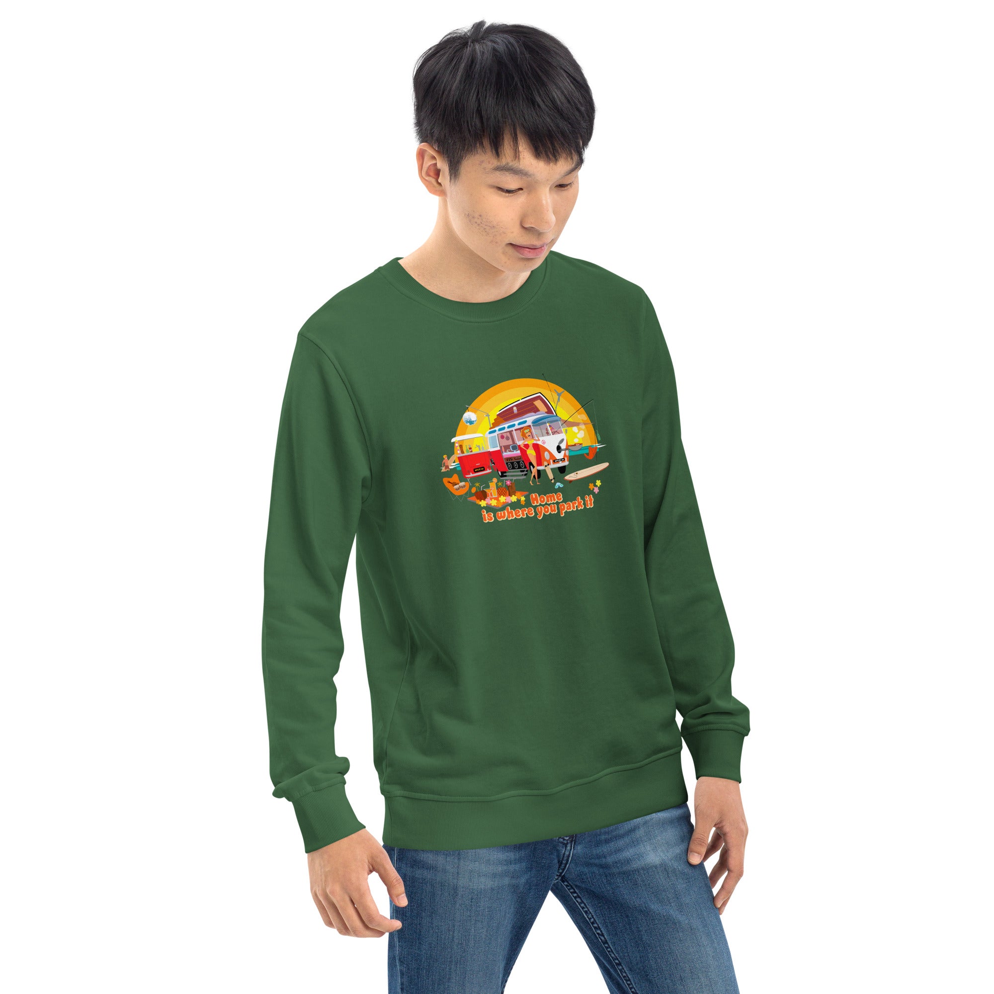 Unisex organic sweatshirt Ultra Combi Home is where you park it