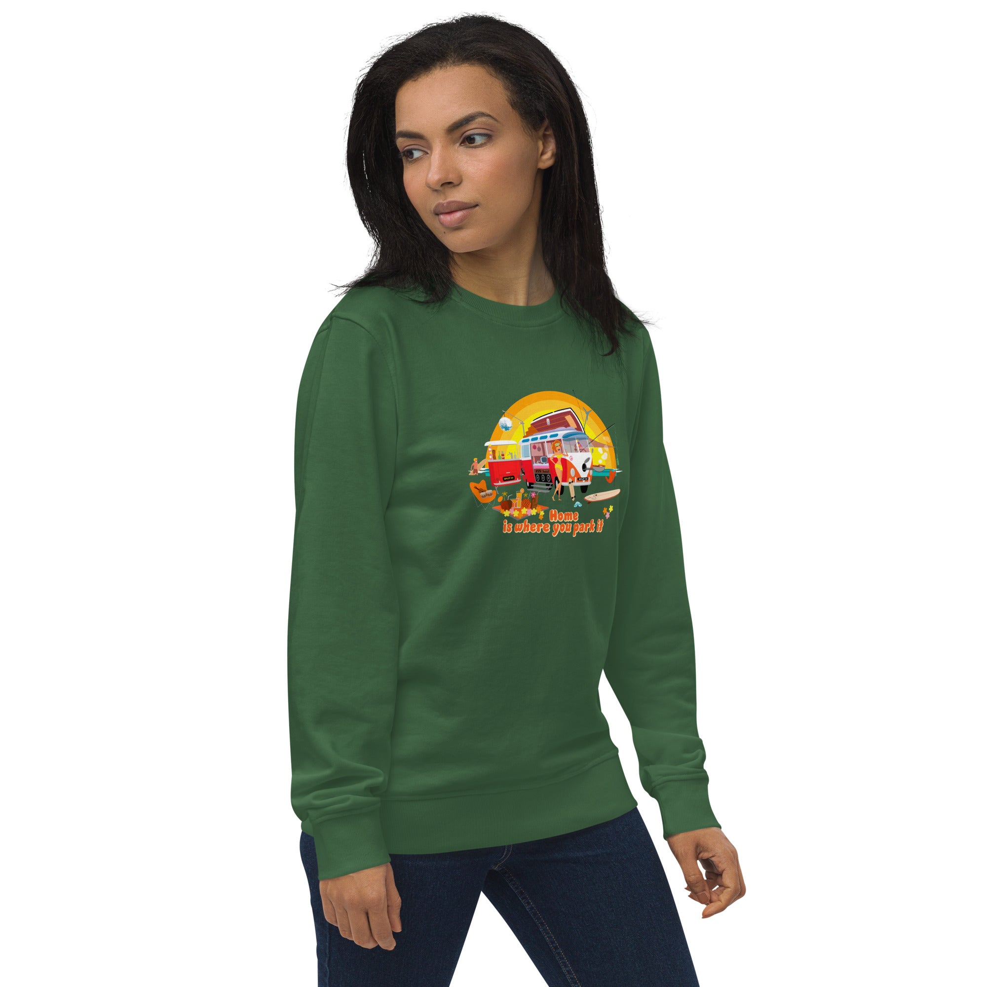 Unisex organic sweatshirt Ultra Combi Home is where you park it