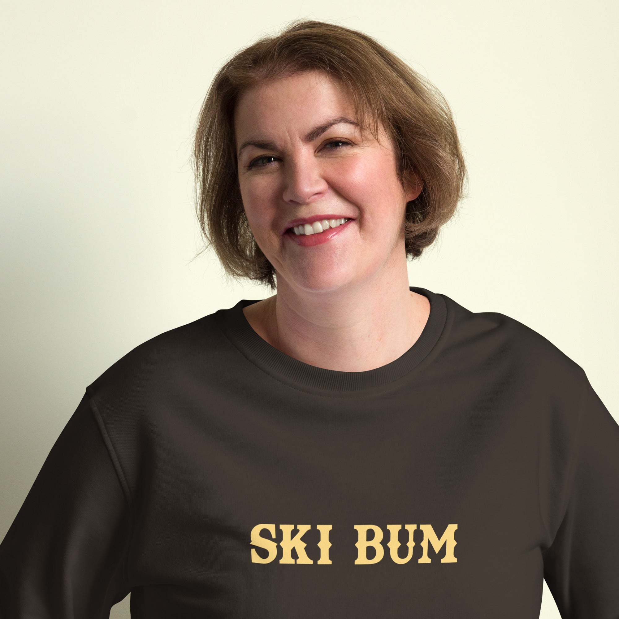 Unisex organic sweatshirt Ski Bum light text