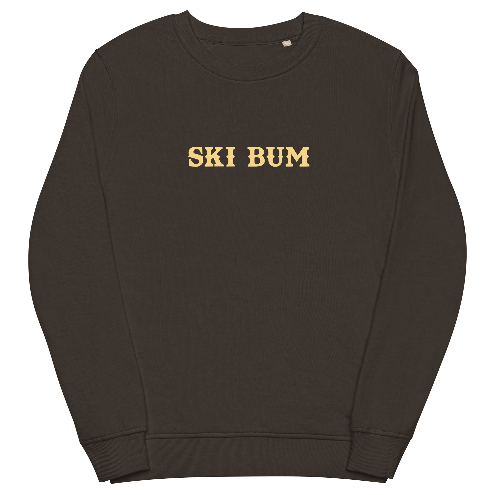 Unisex organic sweatshirt Ski Bum light text