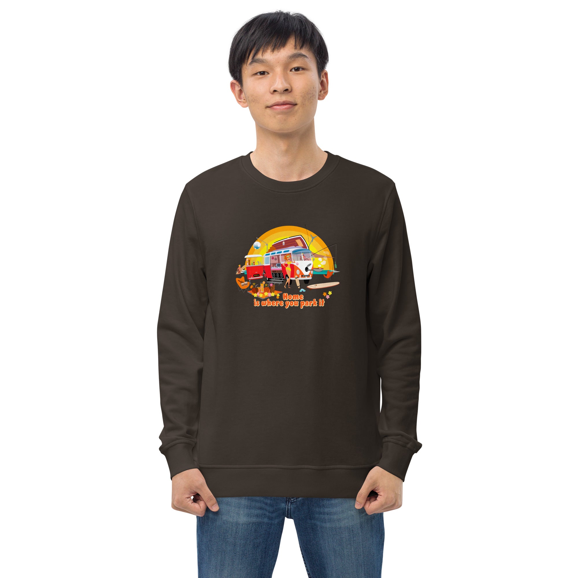 Unisex organic sweatshirt Ultra Combi Home is where you park it