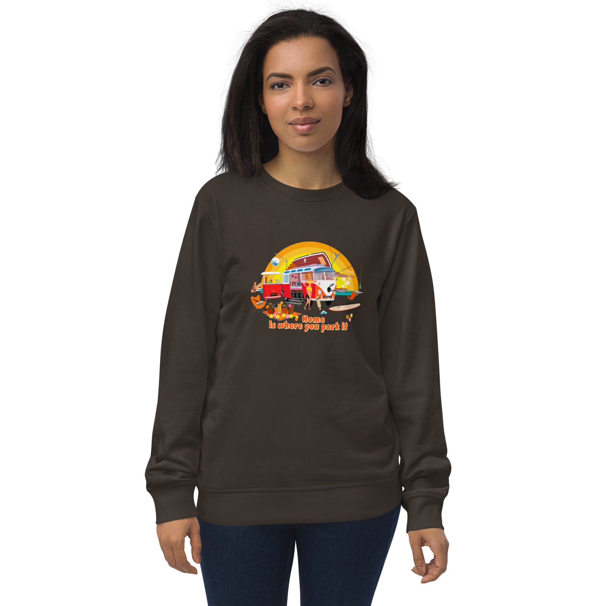 Unisex organic sweatshirt Ultra Combi Home is where you park it