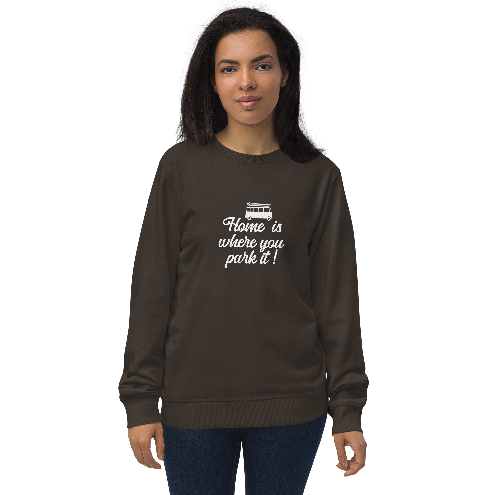 Unisex organic sweatshirt White Surf Combi Home is where you park it