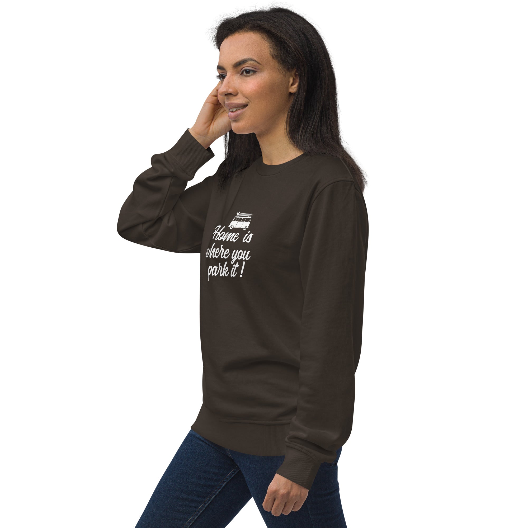 Unisex organic sweatshirt White Surf Combi Home is where you park it