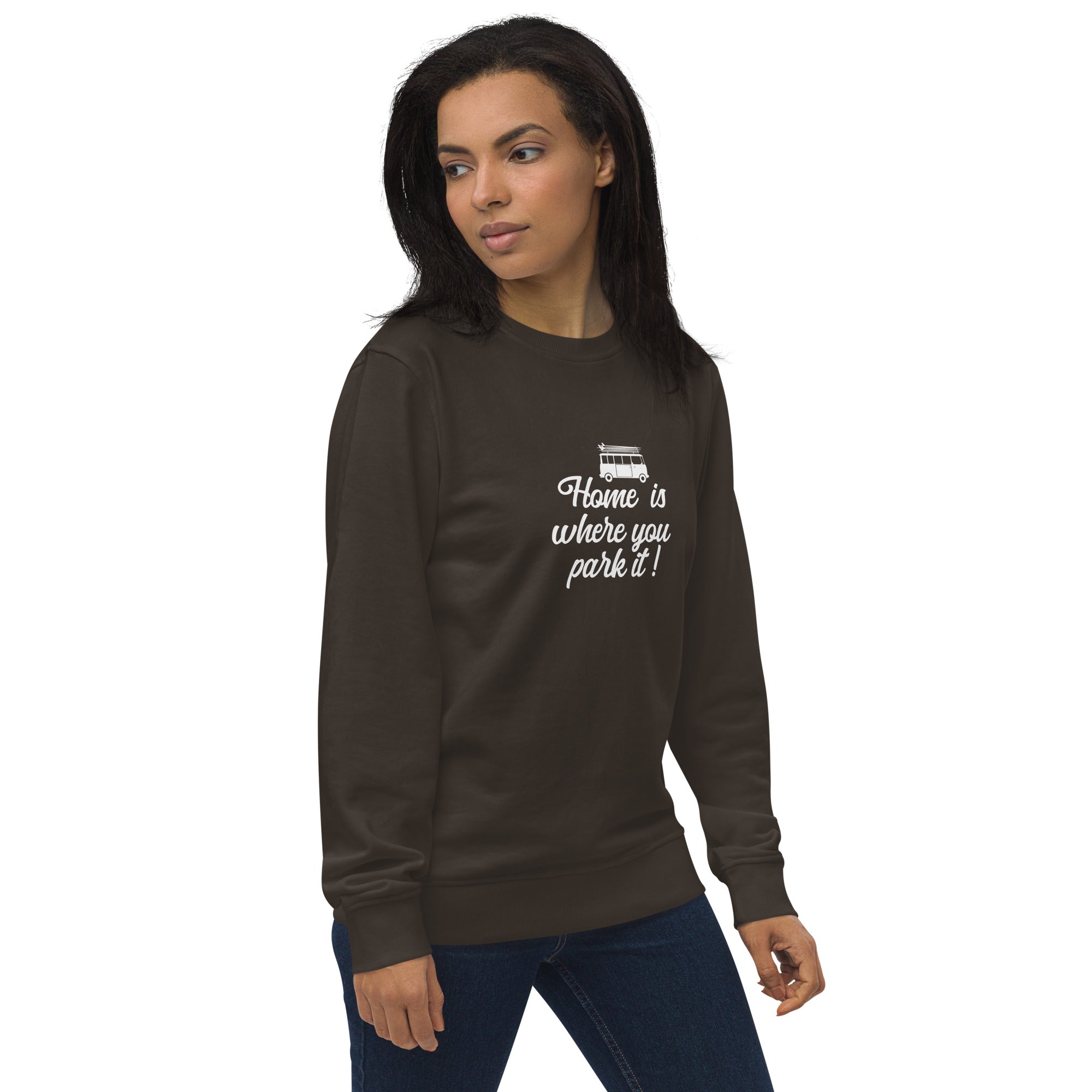 Unisex organic sweatshirt White Surf Combi Home is where you park it