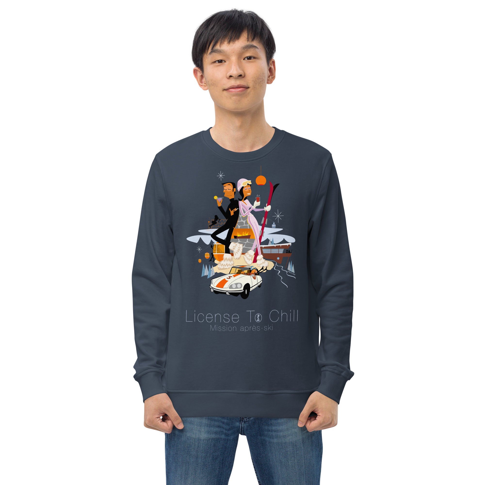 Unisex organic sweatshirt License To Chill Mission Après-Ski