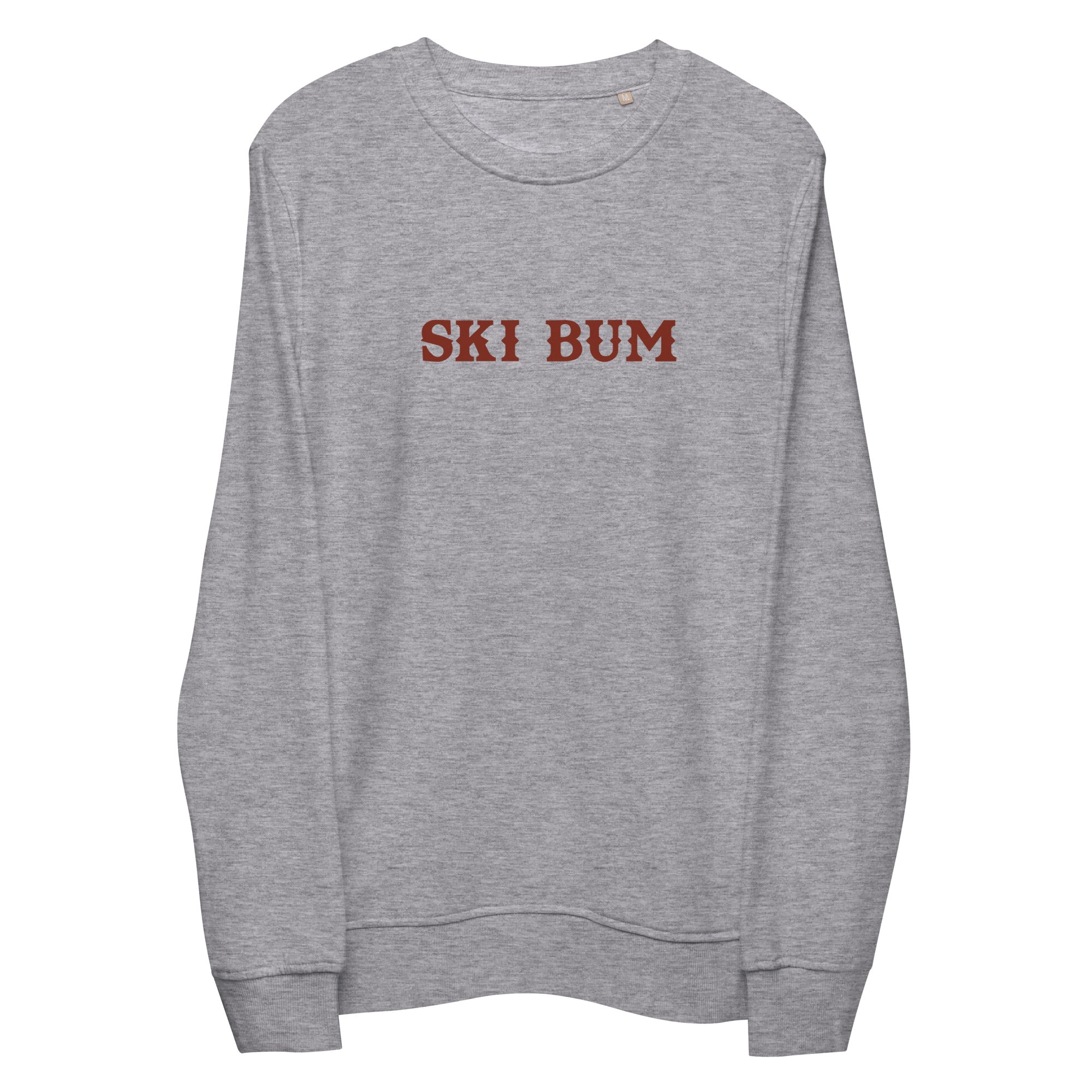 Unisex organic sweatshirt Ski Bum dark text