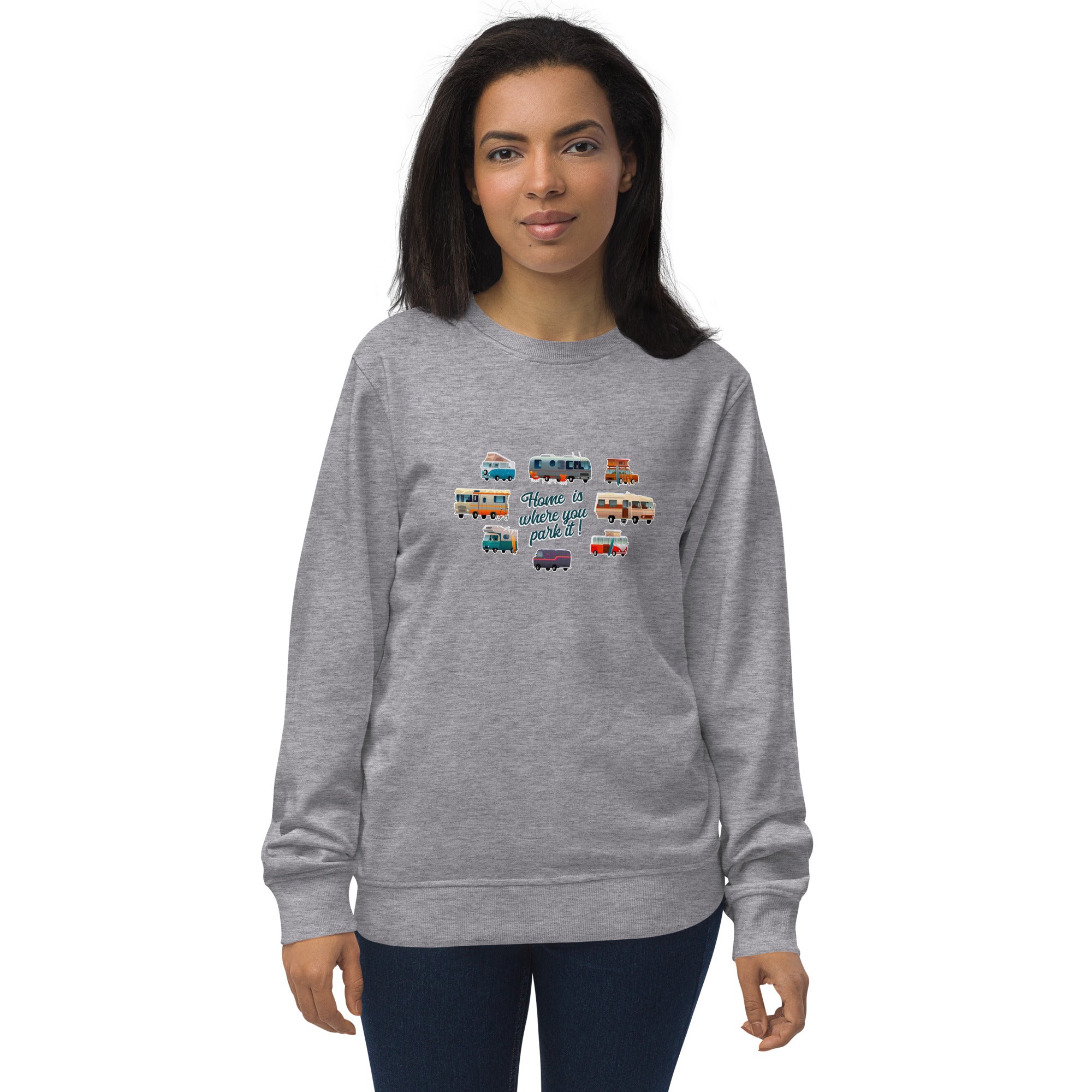 Unisex organic sweatshirt Square Vintage Campers