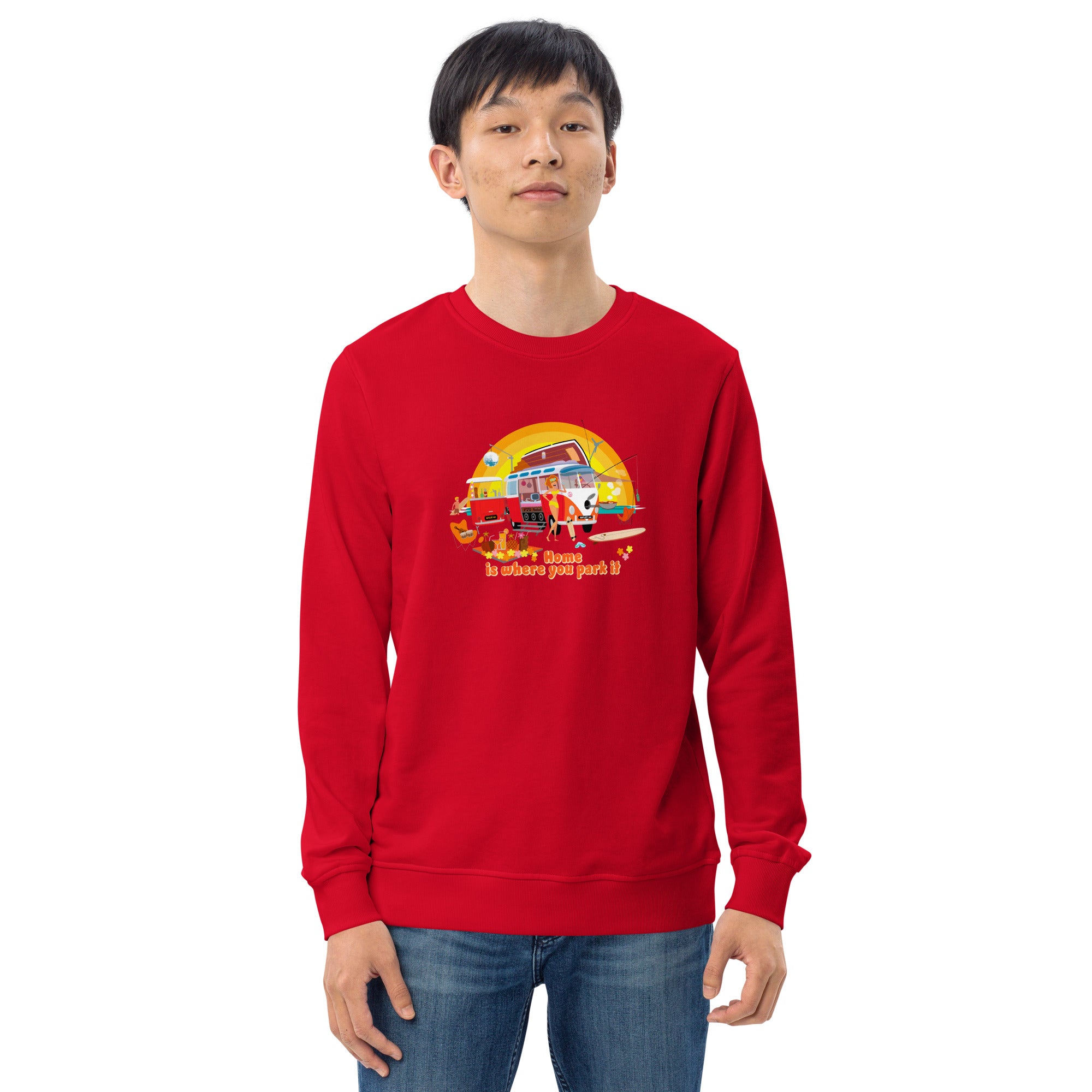 Unisex organic sweatshirt Ultra Combi Home is where you park it