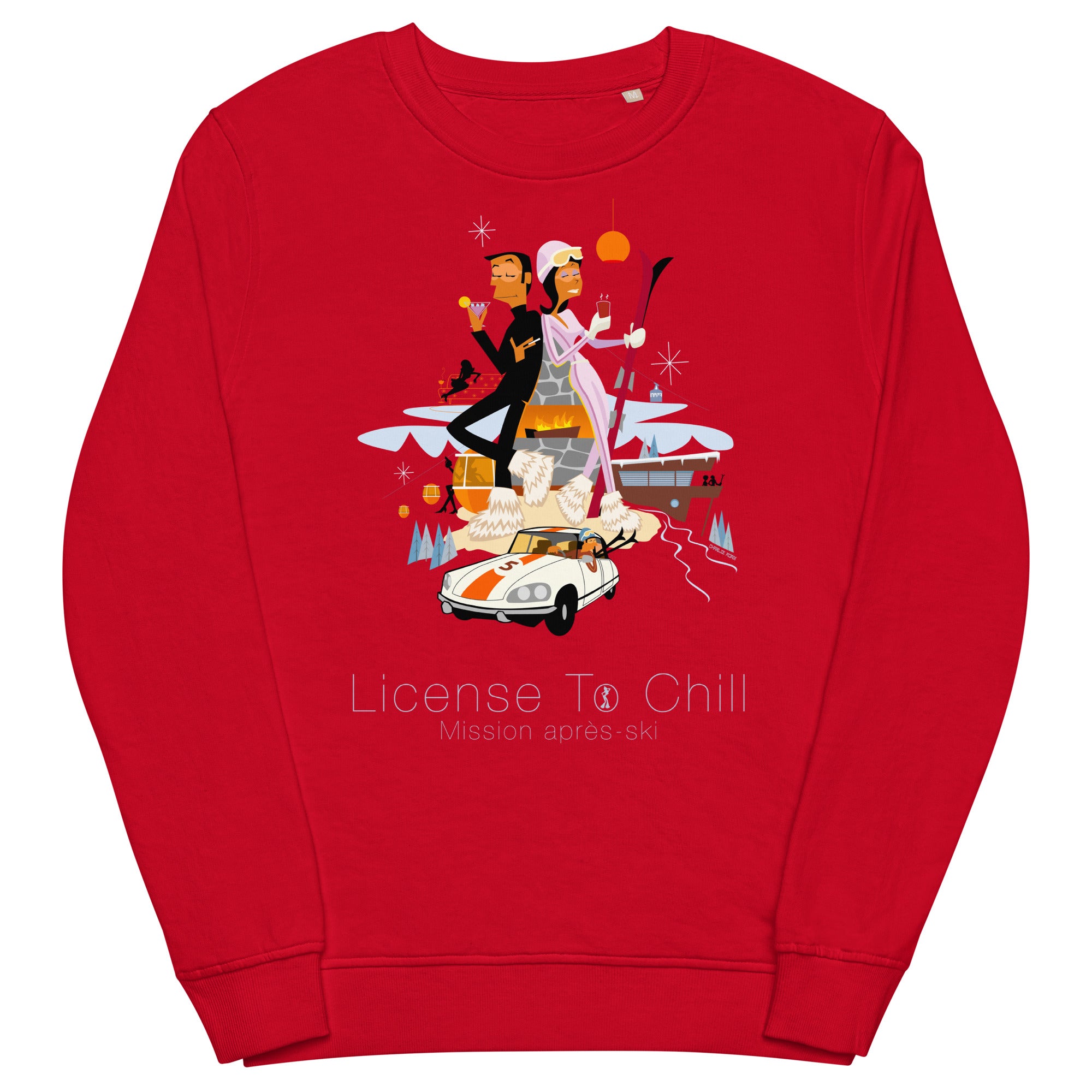 Unisex organic sweatshirt License To Chill Mission Après-Ski