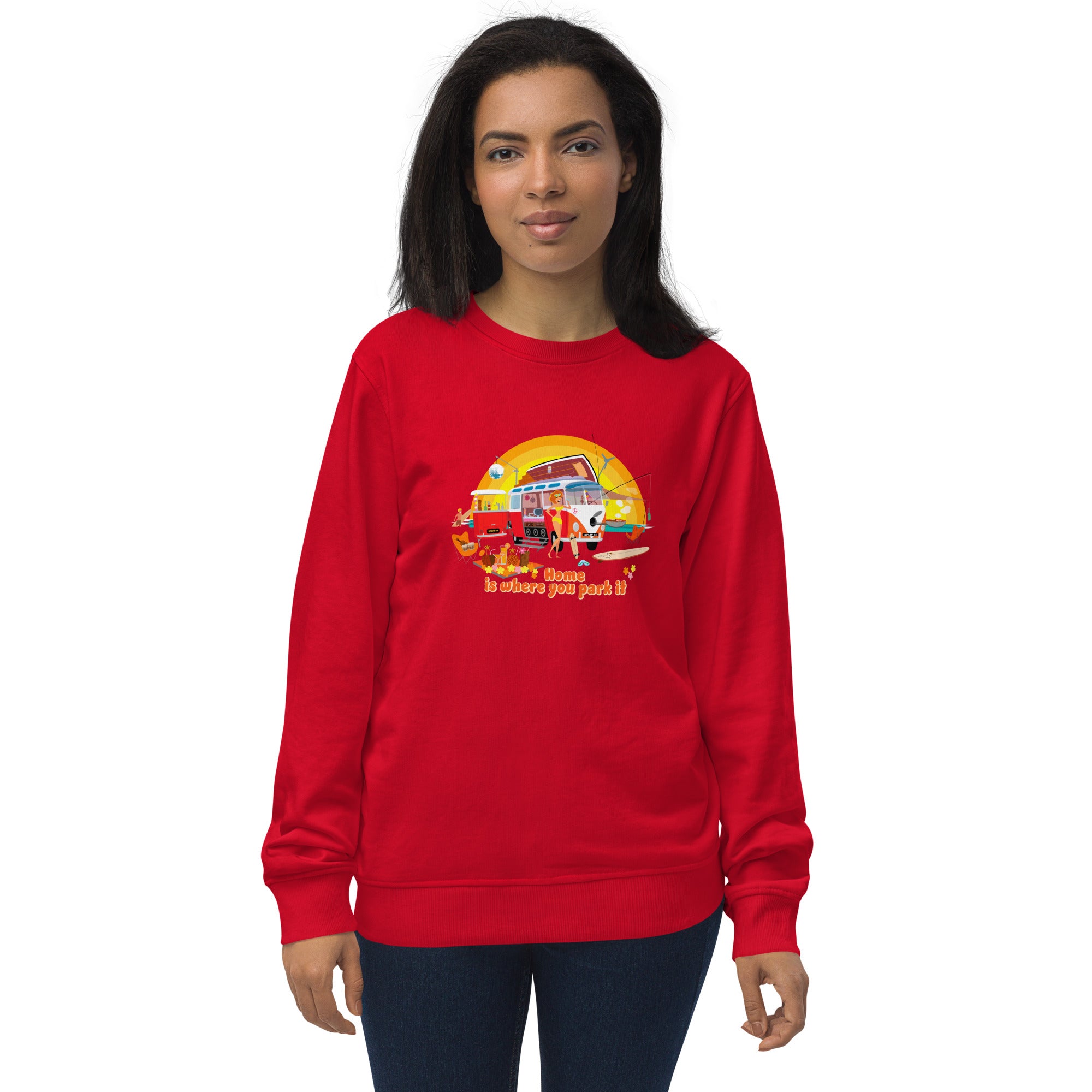 Unisex organic sweatshirt Ultra Combi Home is where you park it