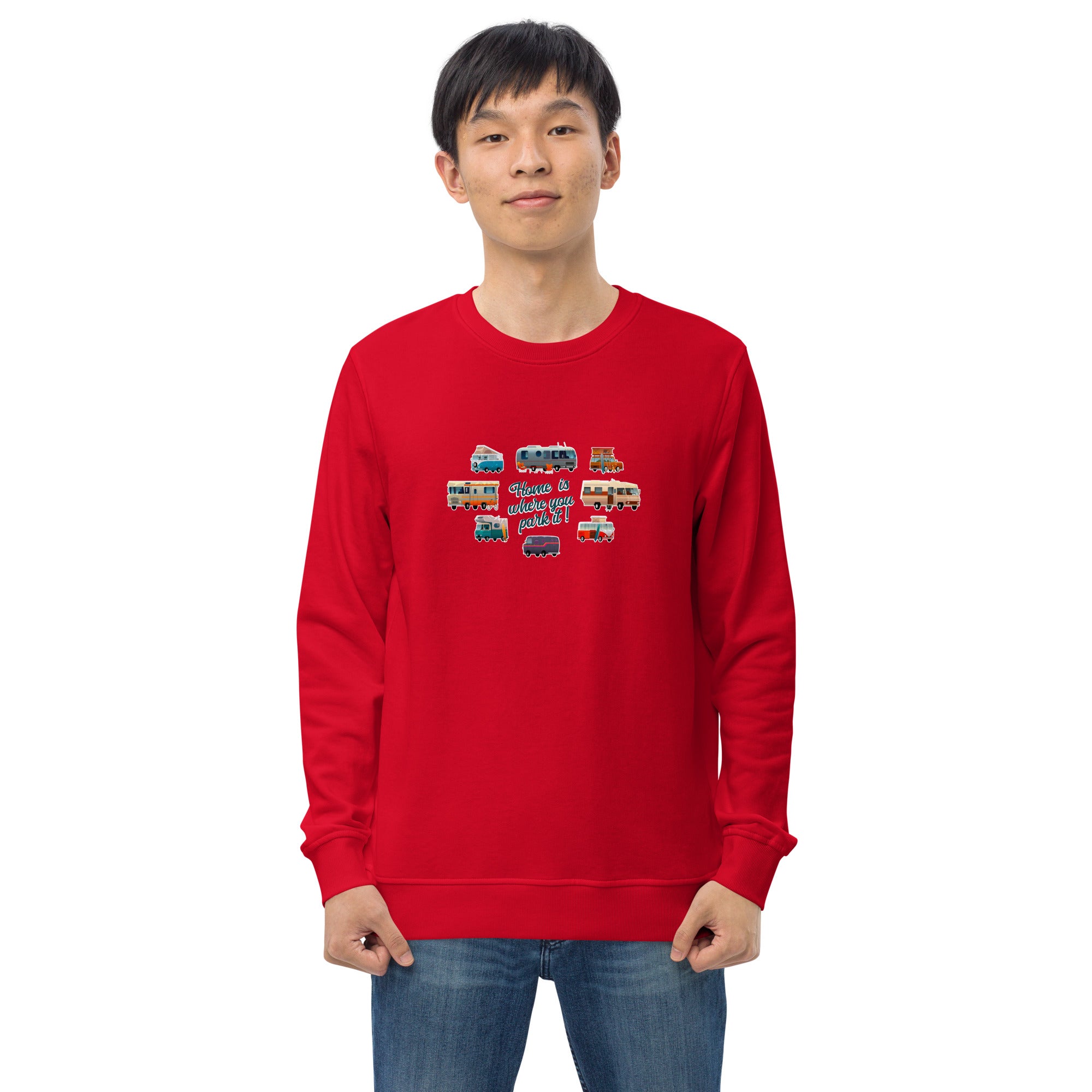 Unisex organic sweatshirt Square Vintage Campers