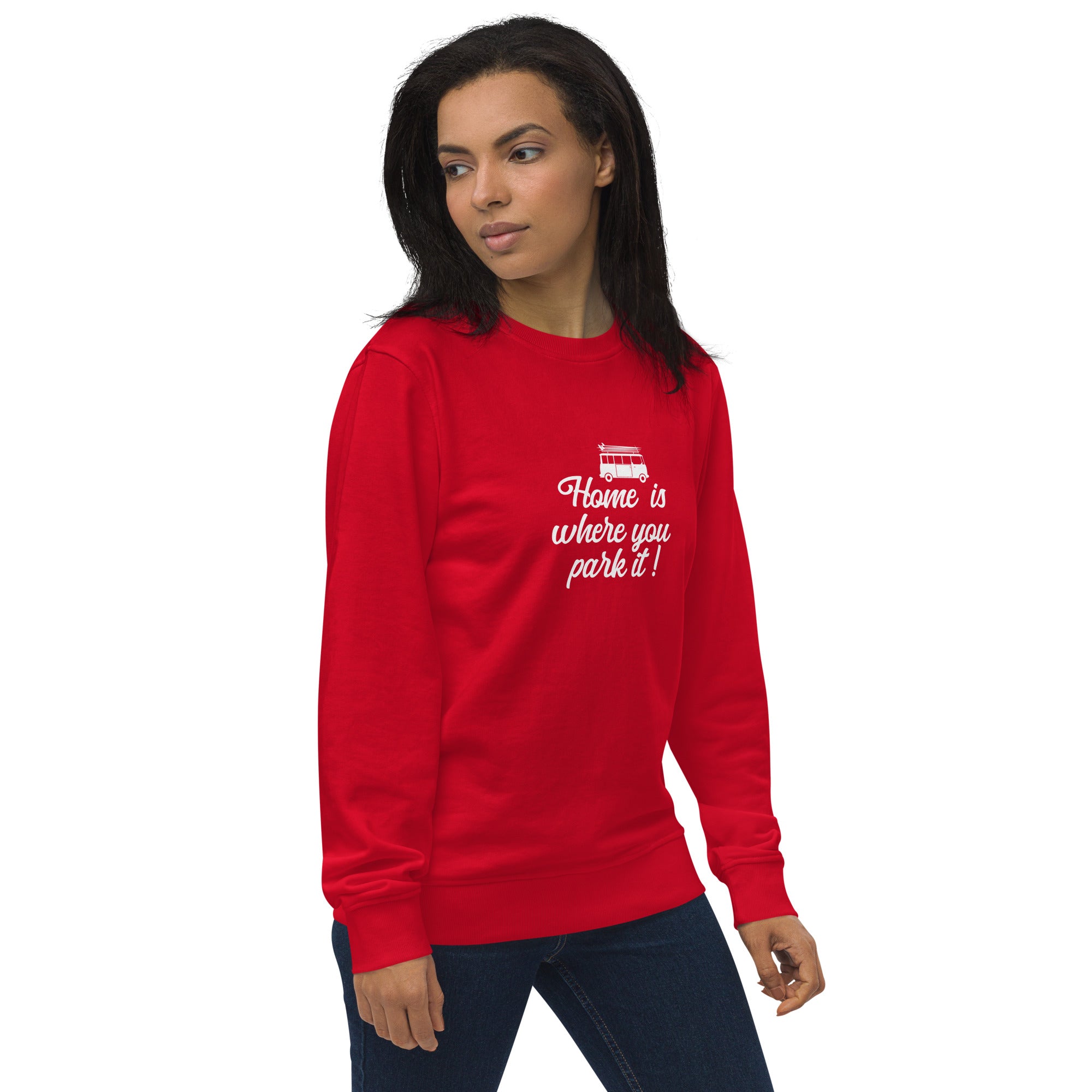 Unisex organic sweatshirt White Surf Combi Home is where you park it