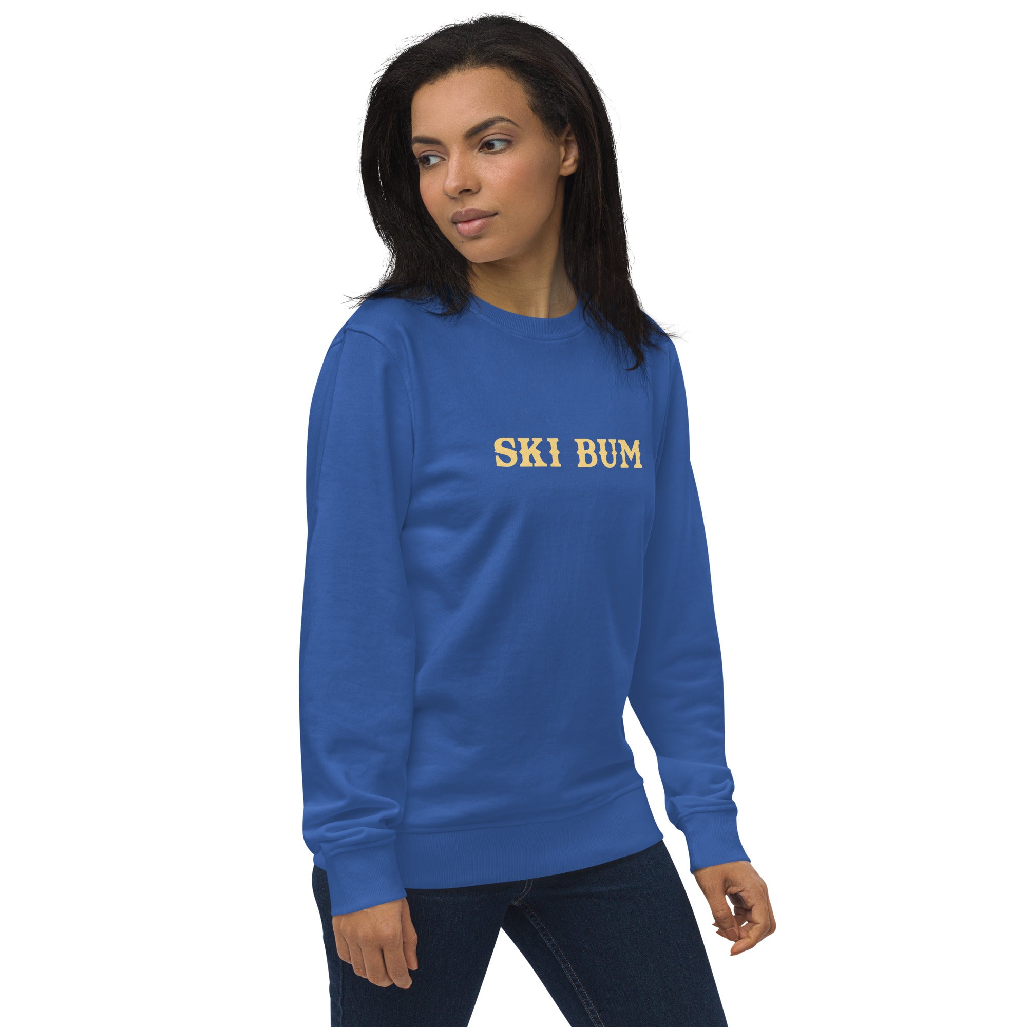 Unisex organic sweatshirt Ski Bum light text