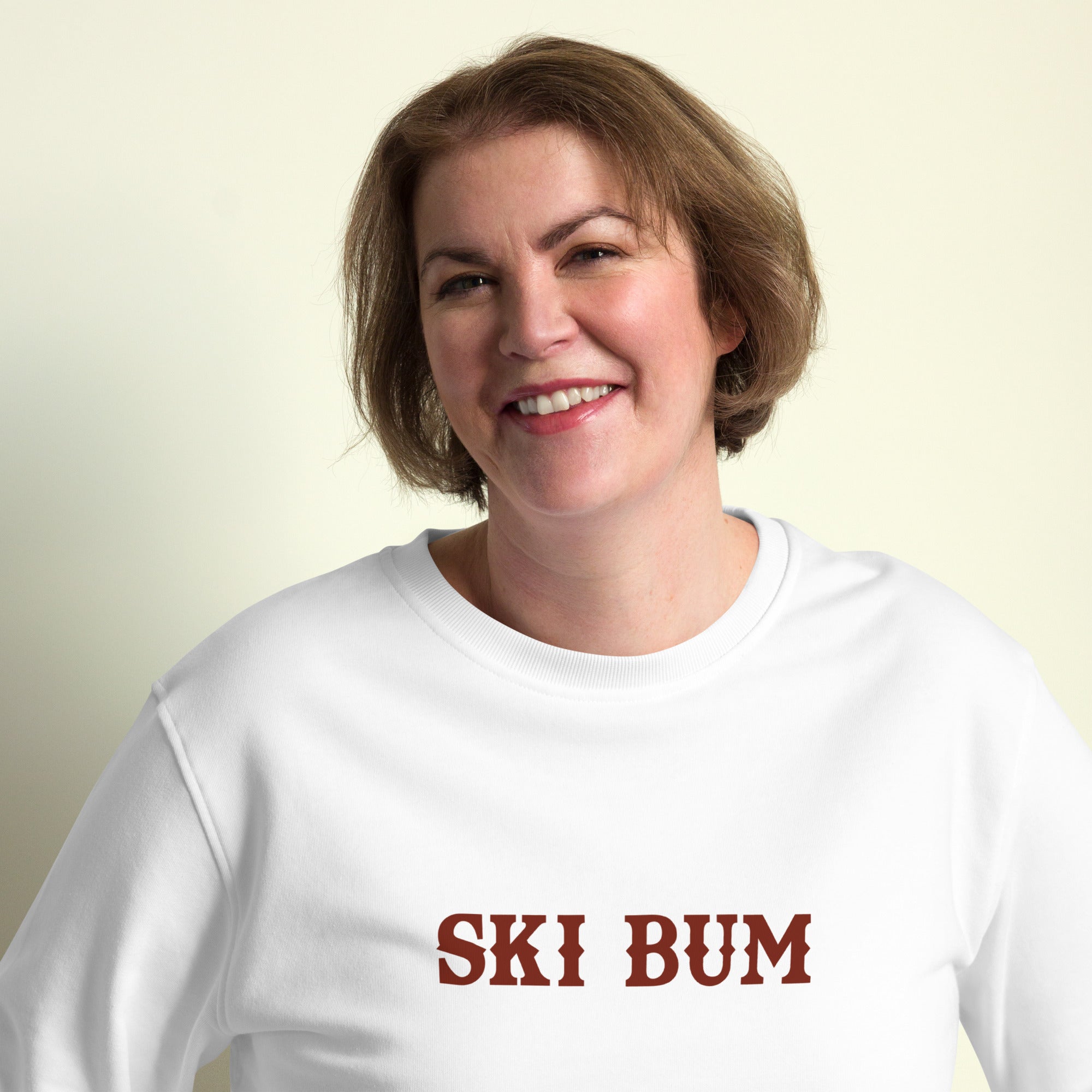 Unisex organic sweatshirt Ski Bum dark text