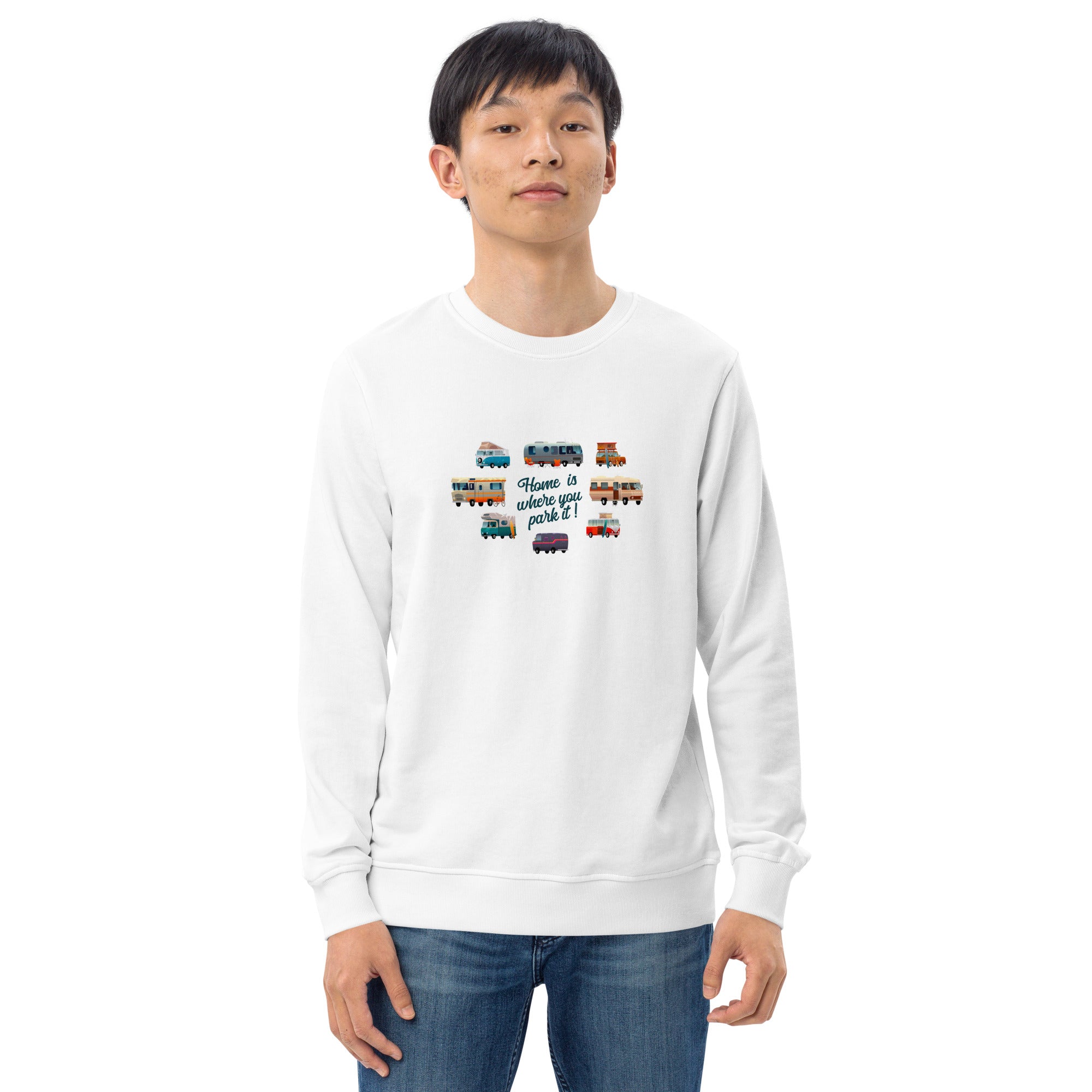 Unisex organic sweatshirt Square Vintage Campers