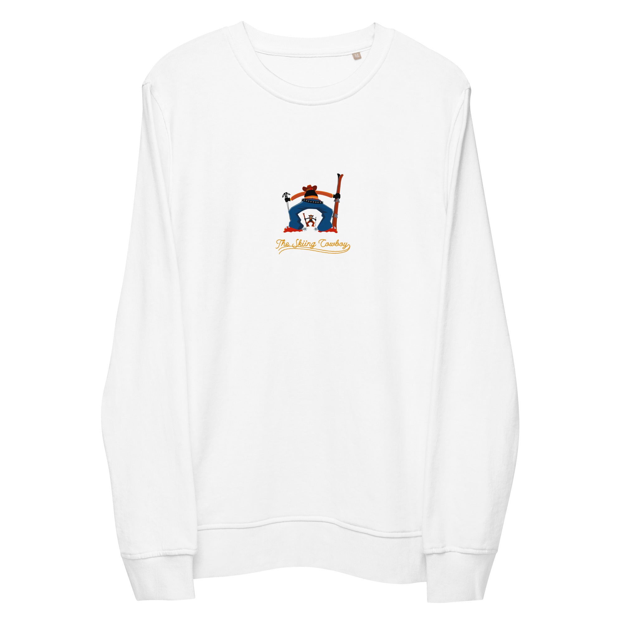 Unisex organic sweatshirt Ski Fight at OK Corral Outline (front & back)