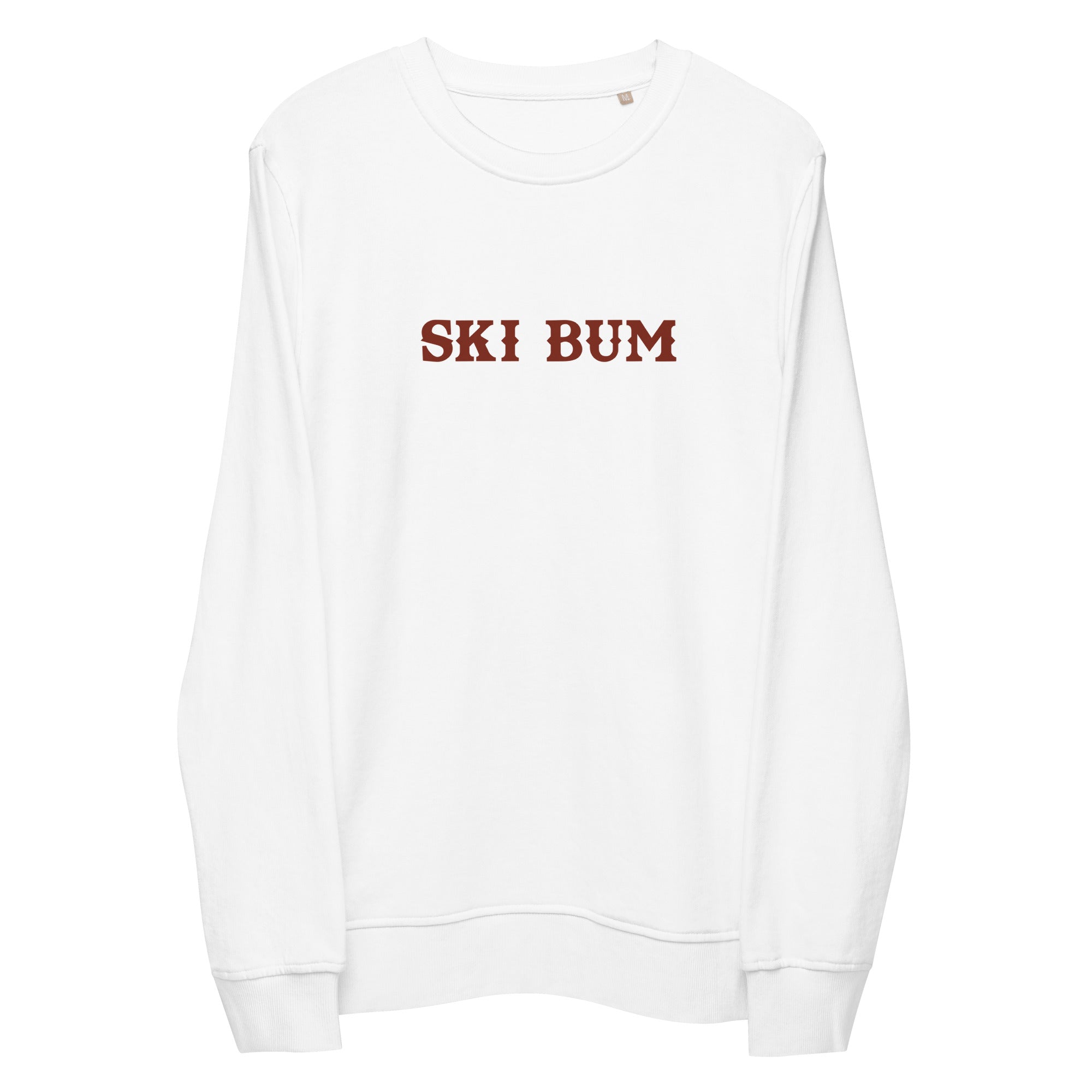 Unisex organic sweatshirt Ski Bum dark text