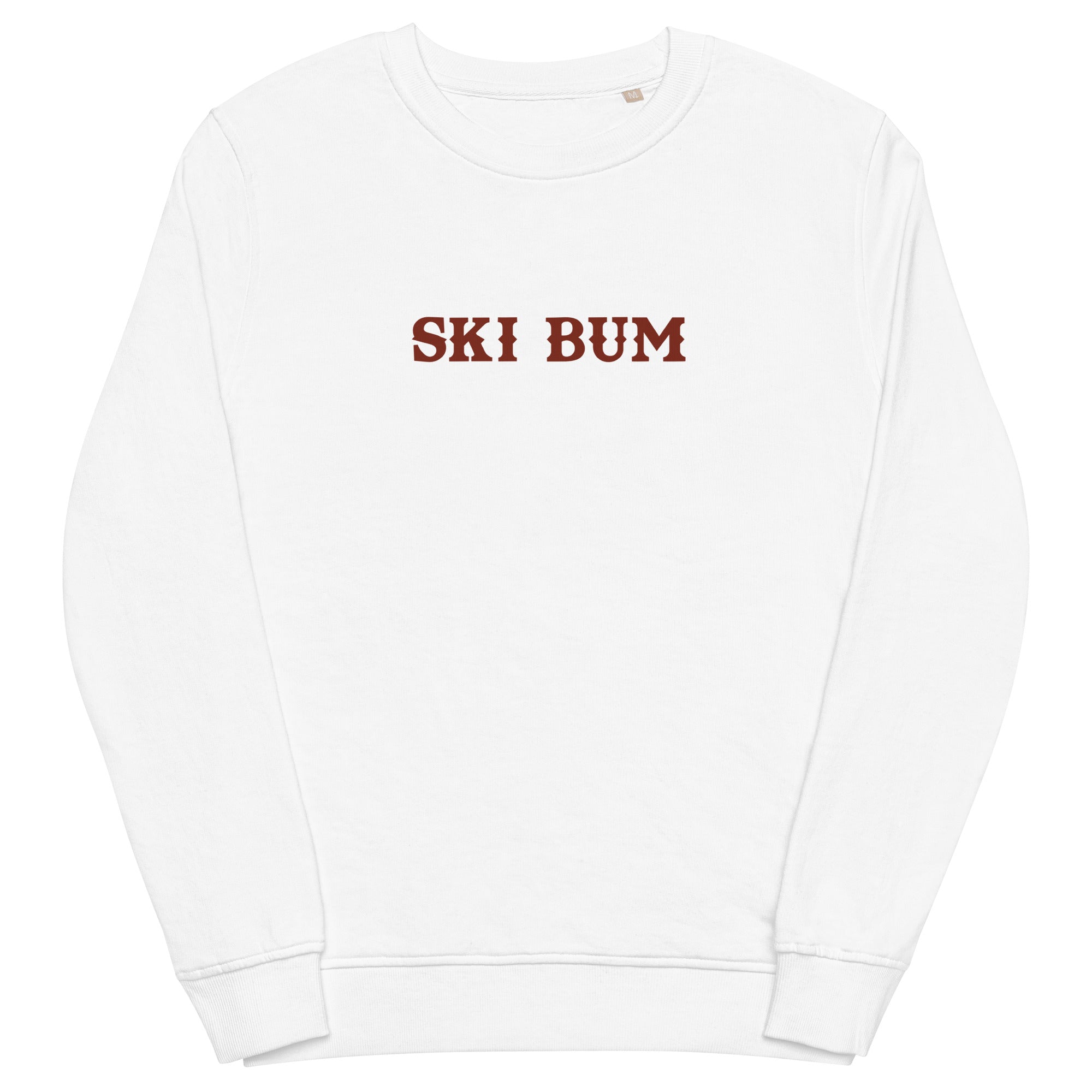 Unisex organic sweatshirt Ski Bum dark text