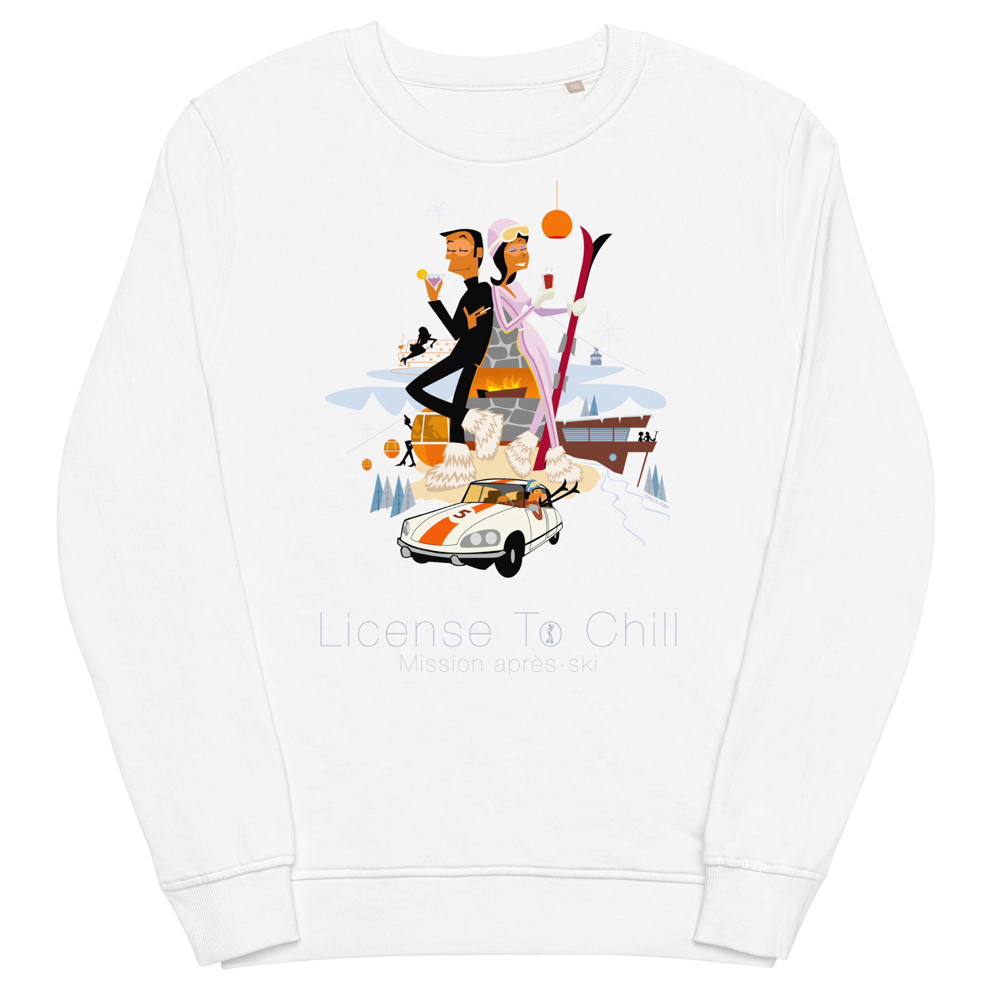 Unisex organic sweatshirt License To Chill Mission Après-Ski