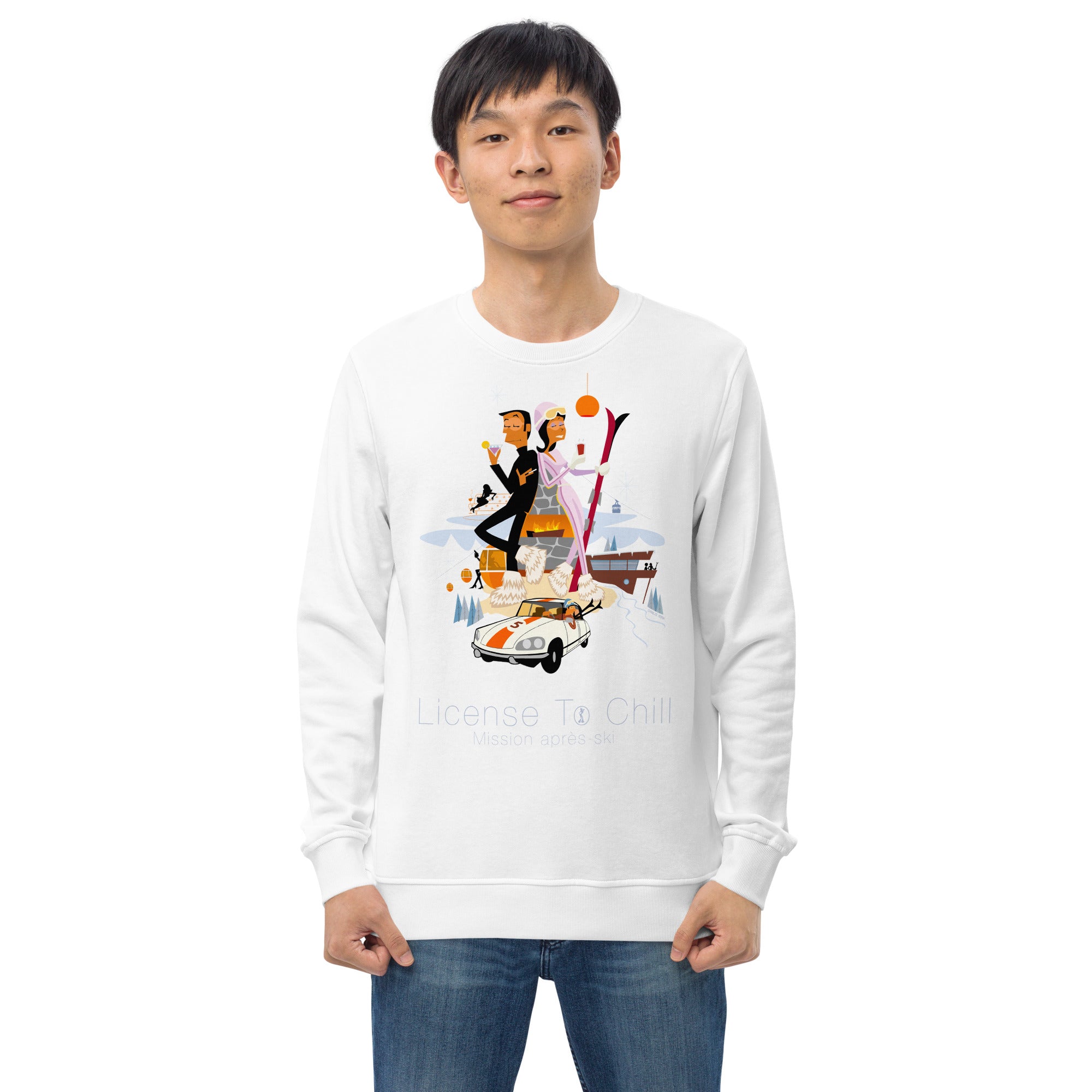 Unisex organic sweatshirt License To Chill Mission Après-Ski