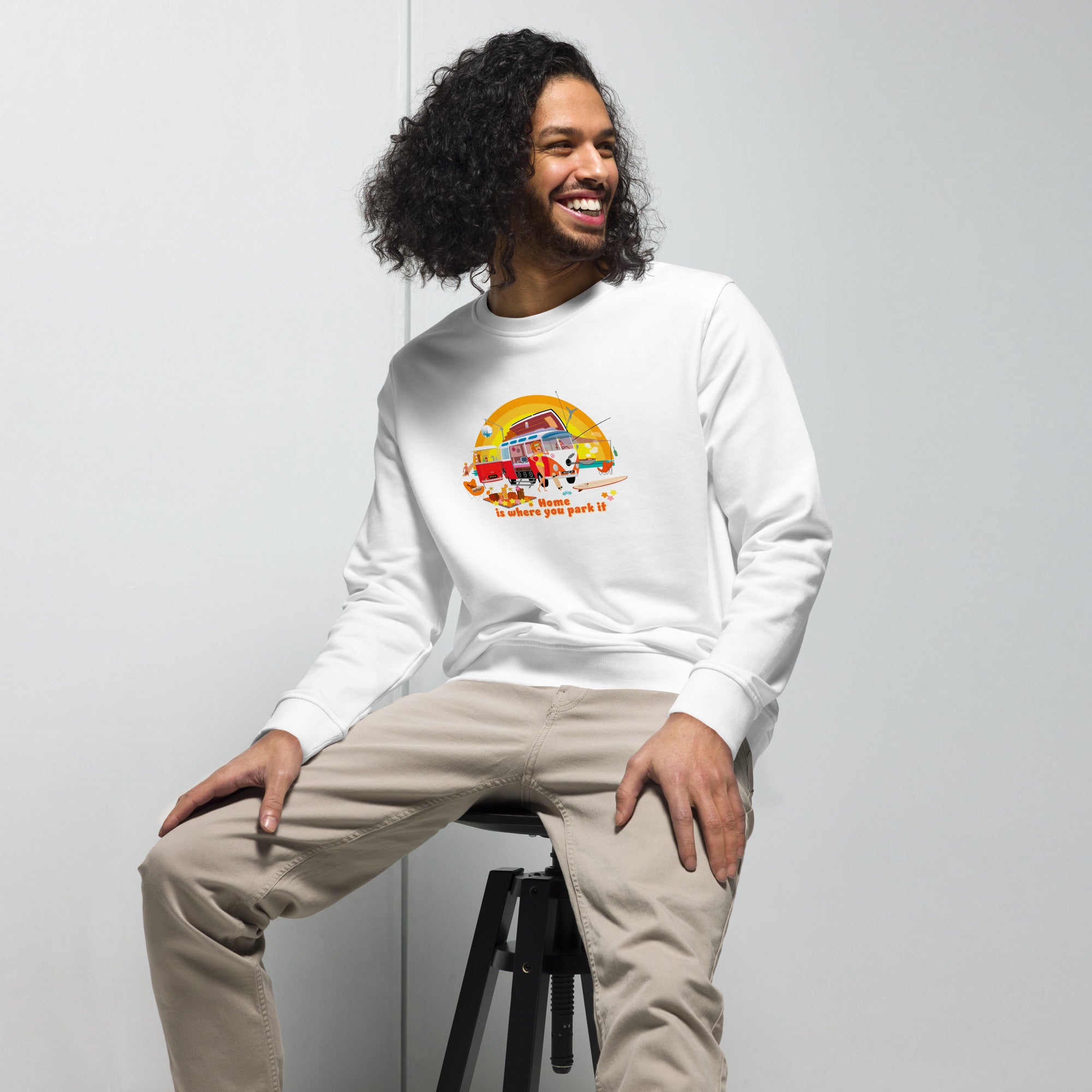 Unisex organic sweatshirt Ultra Combi Home is where you park it