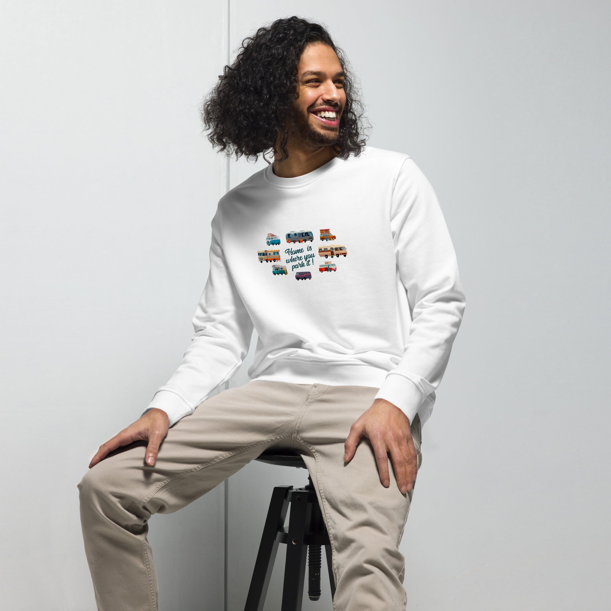 Unisex organic sweatshirt Square Vintage Campers