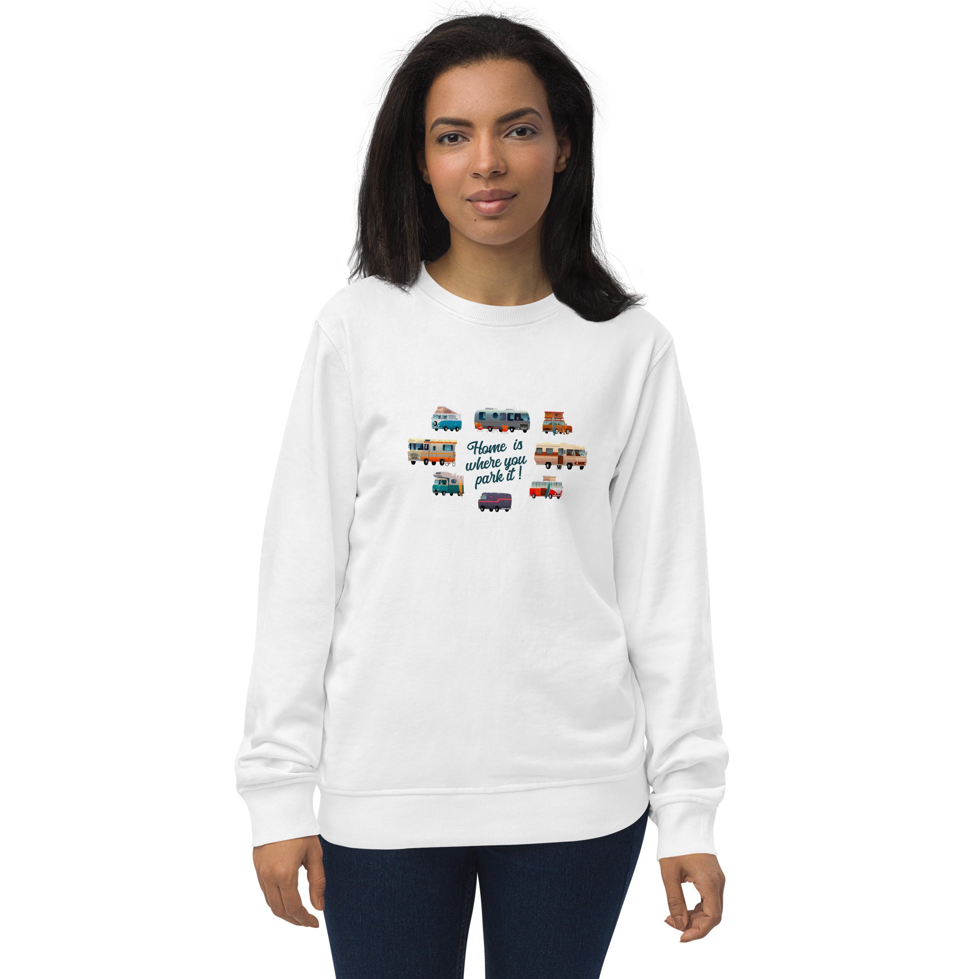 Unisex organic sweatshirt Square Vintage Campers