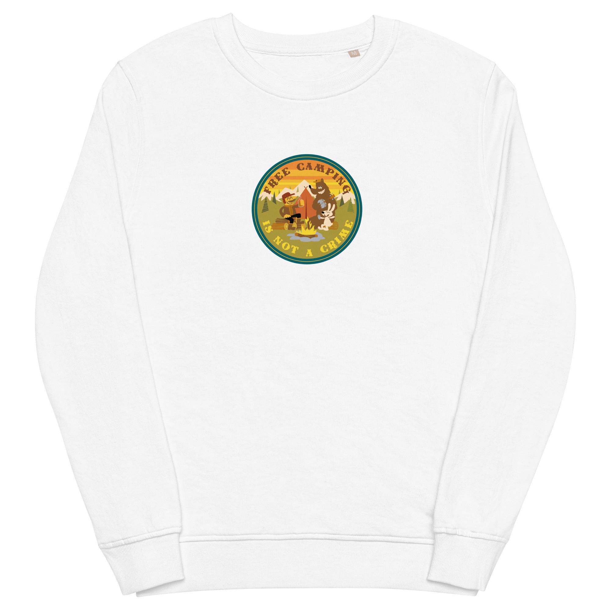 Unisex organic sweatshirt Free camping is not a crime