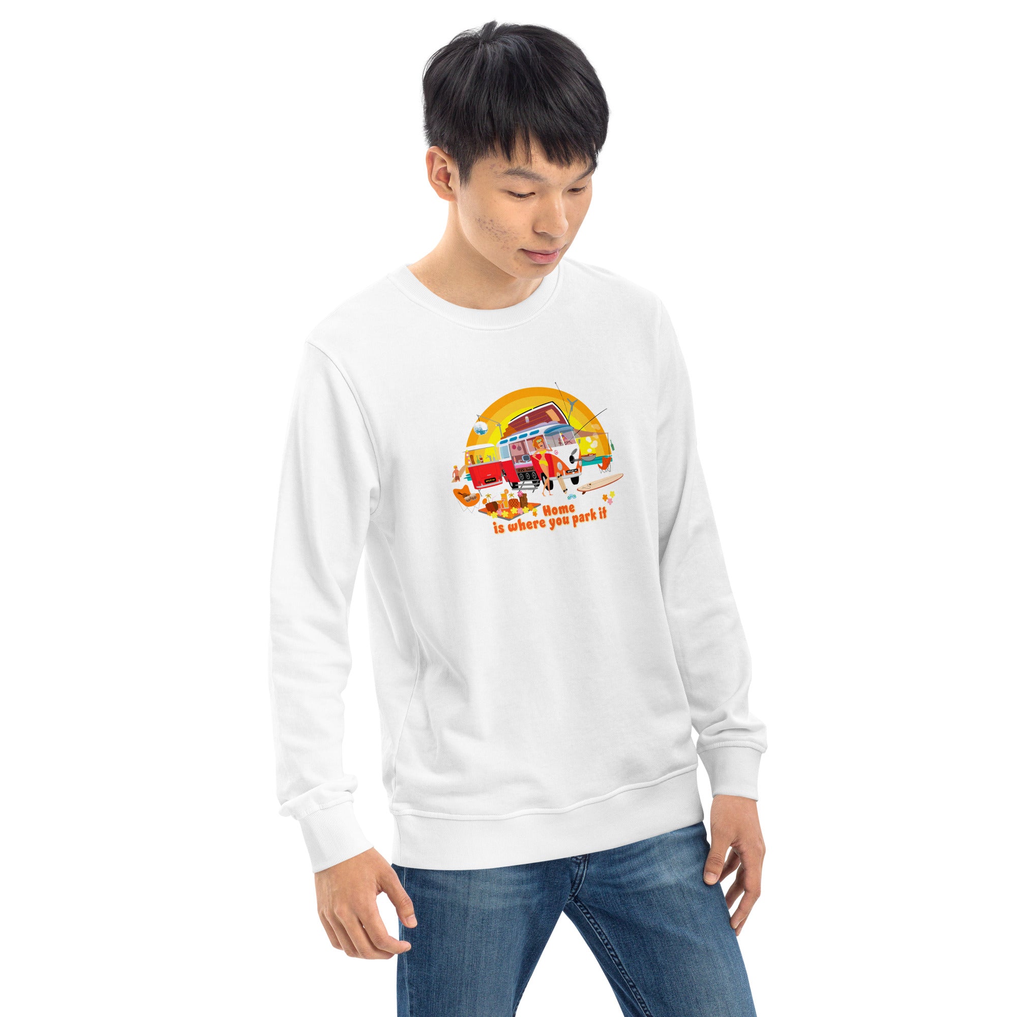 Unisex organic sweatshirt Ultra Combi Home is where you park it