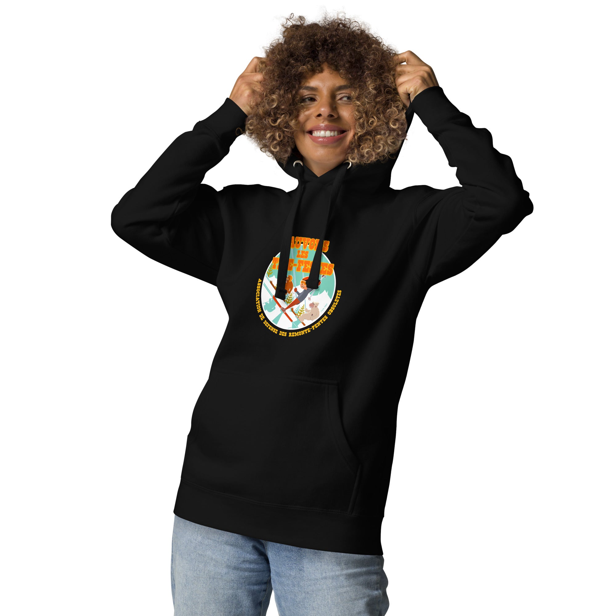 Unisex Cotton Hoodie Sauvons les Tires-fesses (front & back)