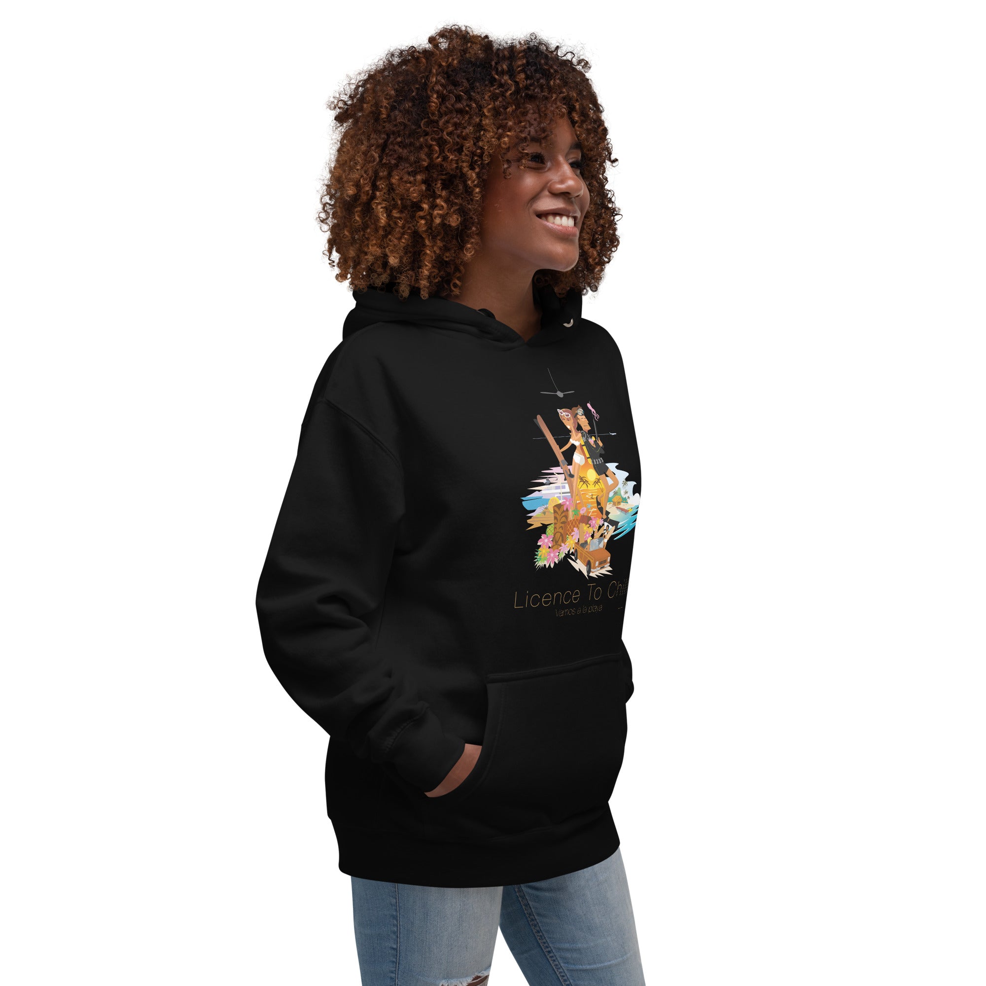 Unisex Cotton Hoodie License to Chill Vamos a la Playa