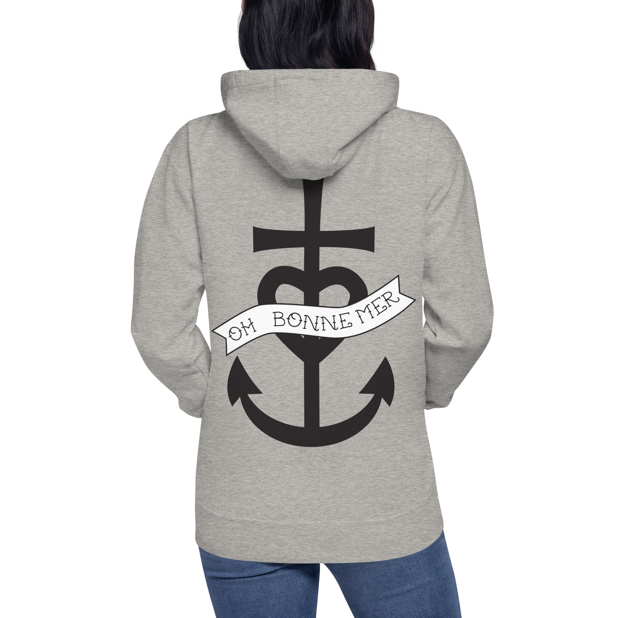 Unisex Cotton Hoodie Oh Bonne Mer 1 (front & back)