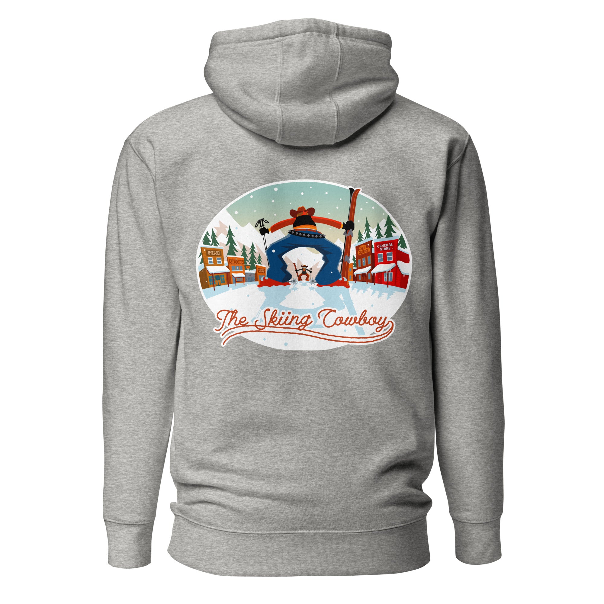 Unisex Cotton Hoodie Ski Fight at OK Corral (front & back)