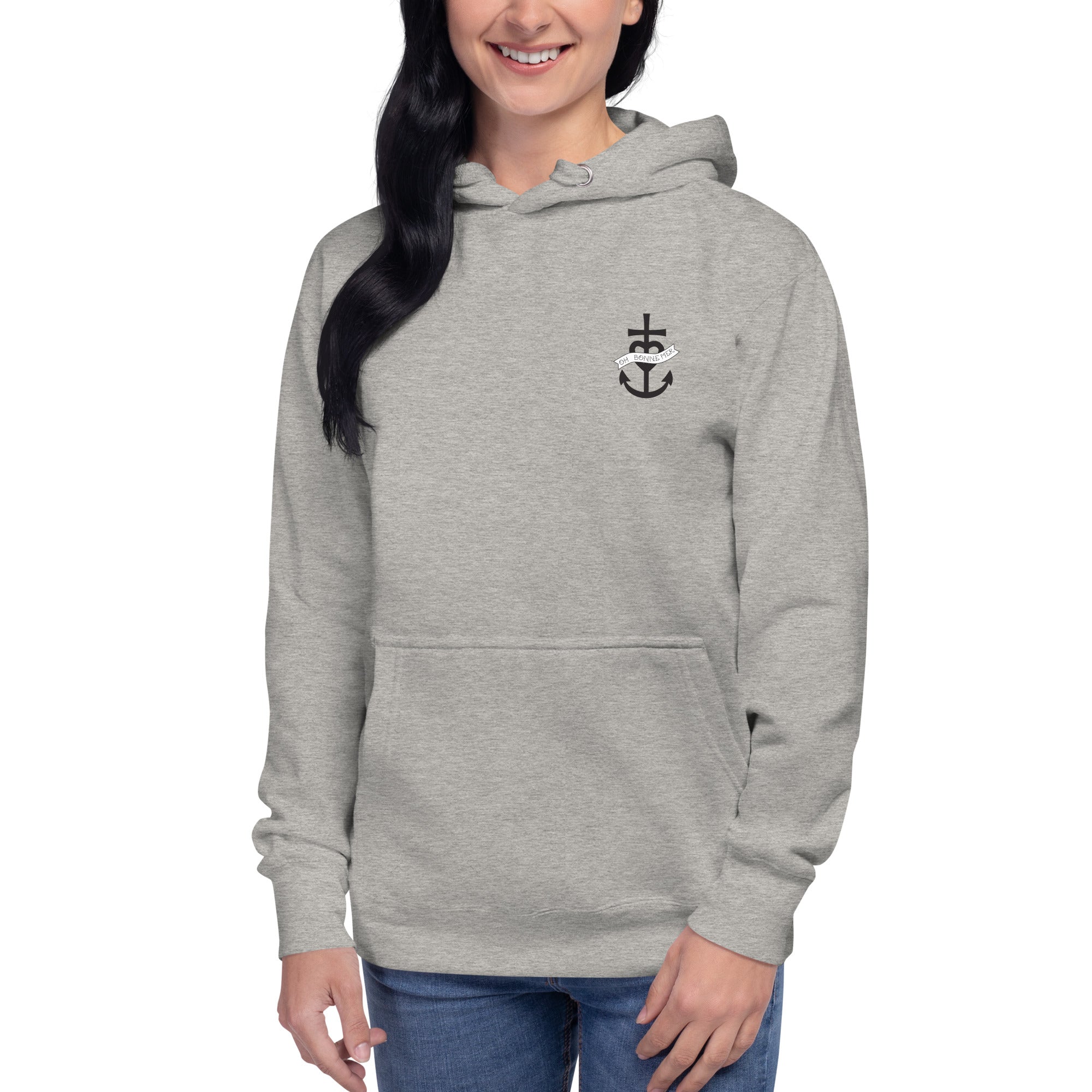 Unisex Cotton Hoodie Oh Bonne Mer 1 (front & back)